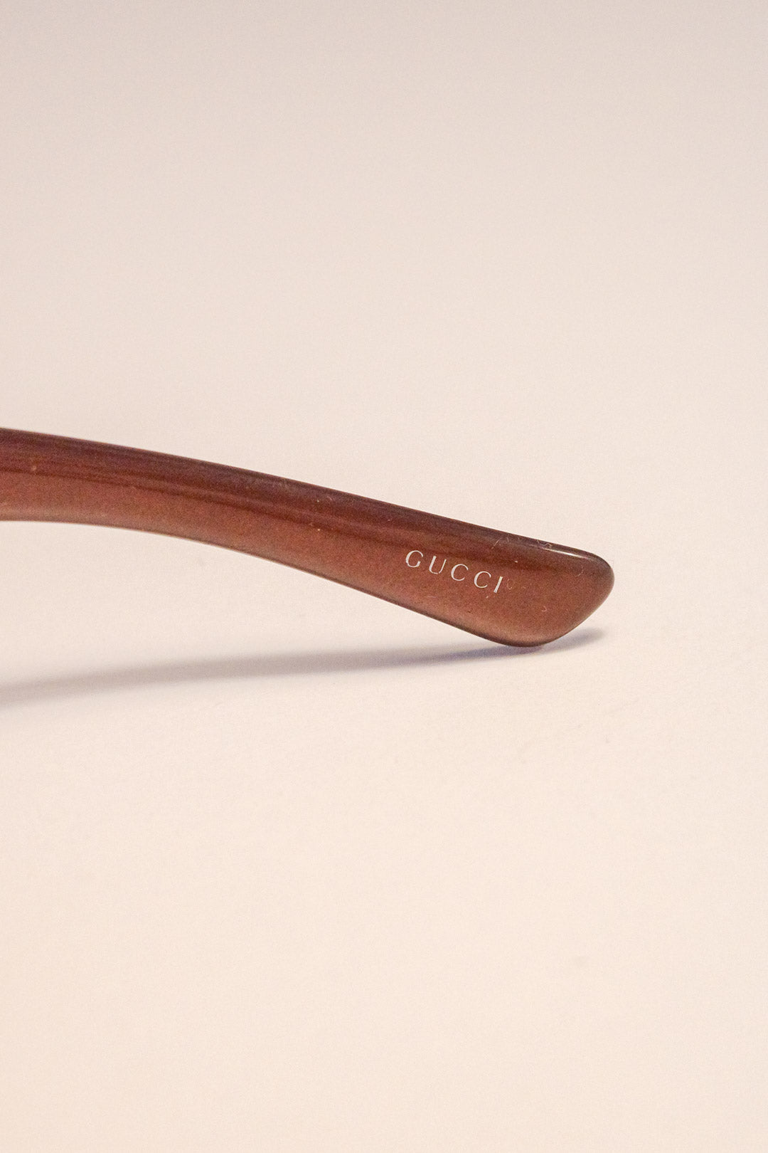 Gucci Taupe Horsebit Mask Sunglasses