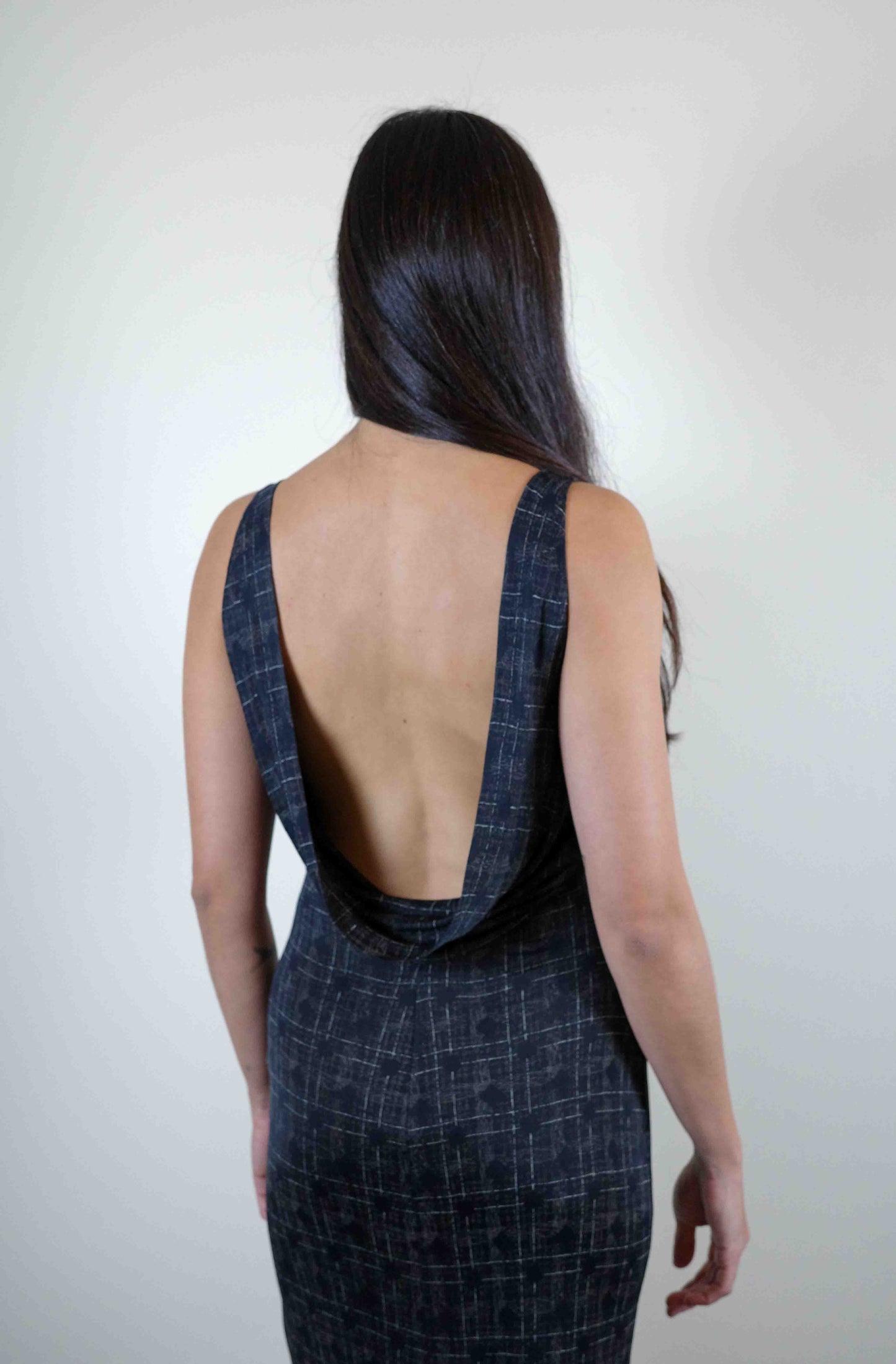 Jean Paul Gaultier Navy Lattice Dress