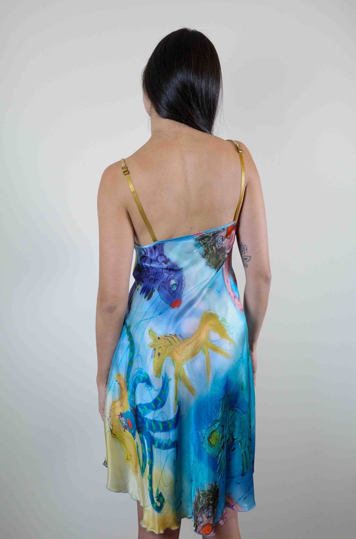 Louise Della Silk Surrealism Dress