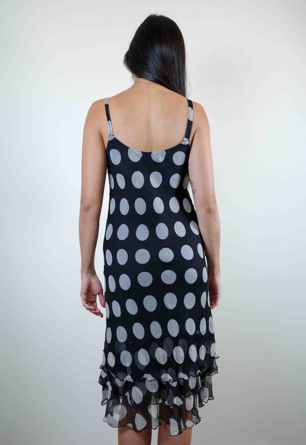Supérior Silk Polka Dot Dress