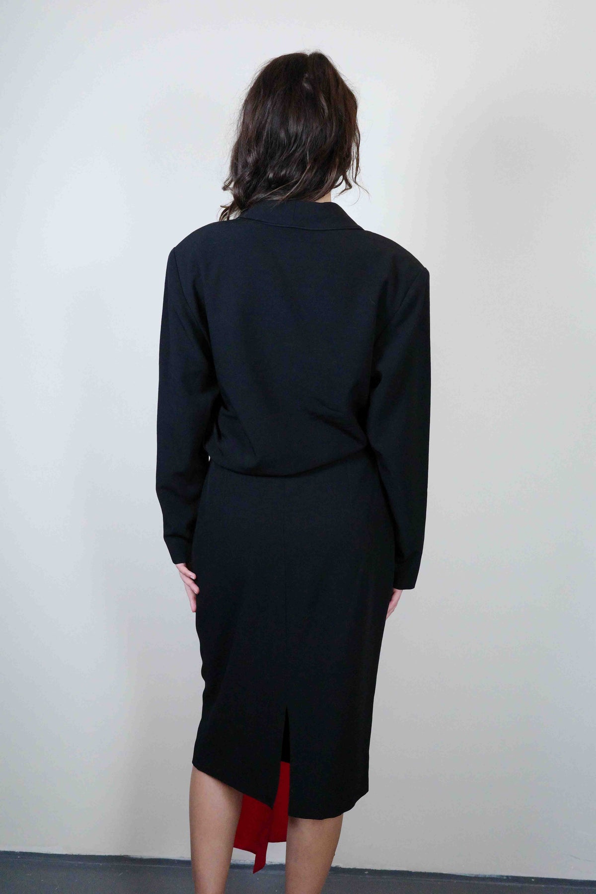 Martine Sitbon Wool Bow Dress
