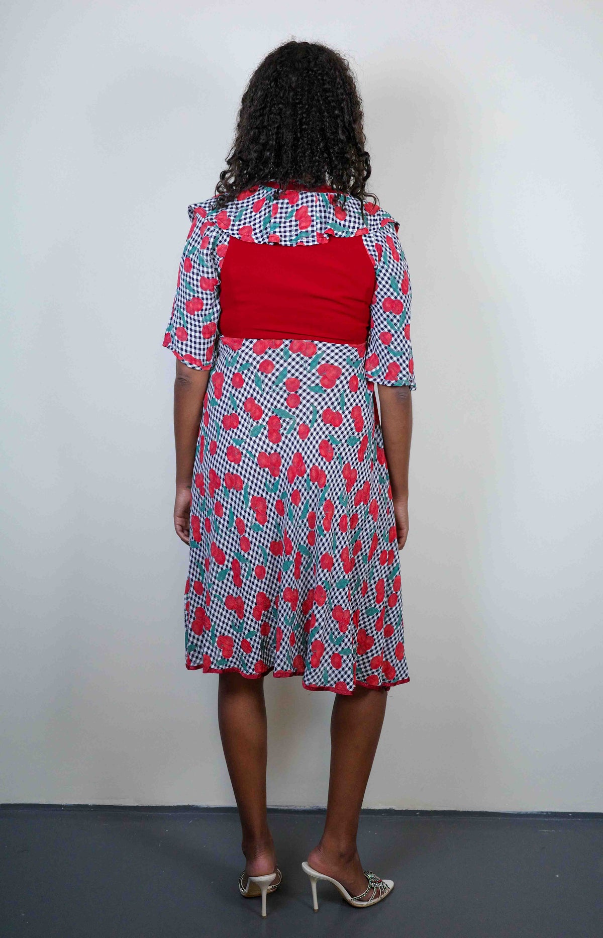 Moschino Cherry Gingham Dress