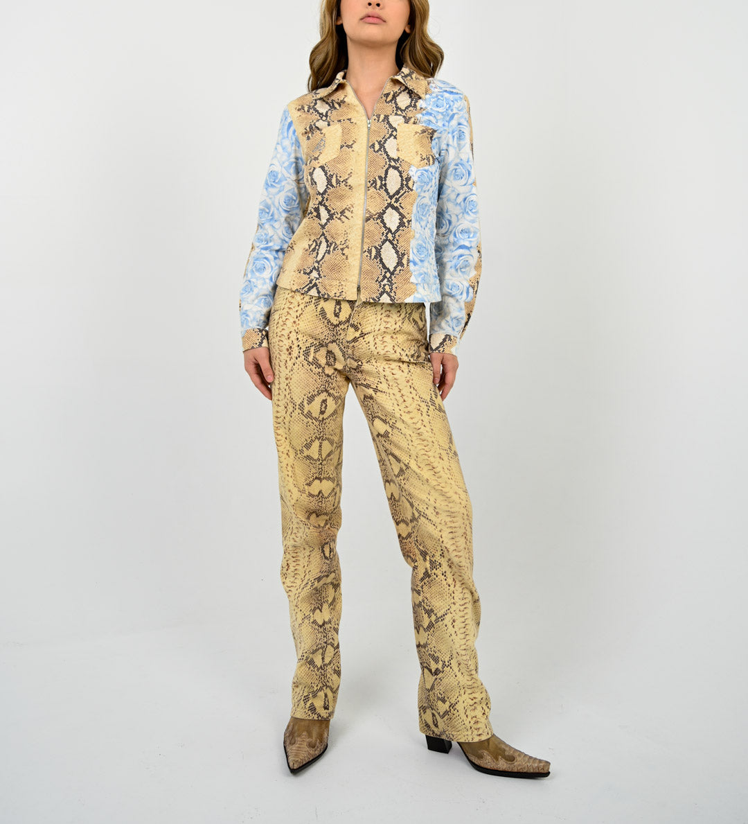Blumarine Blue Rose Lightweight Jacket