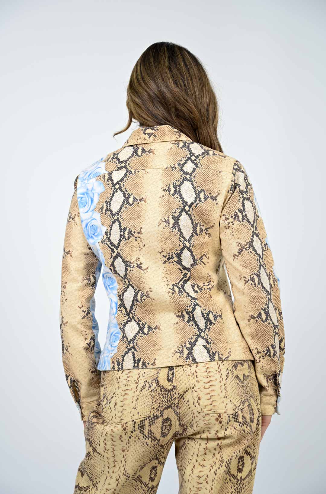 Blumarine Blue Rose Lightweight Jacket