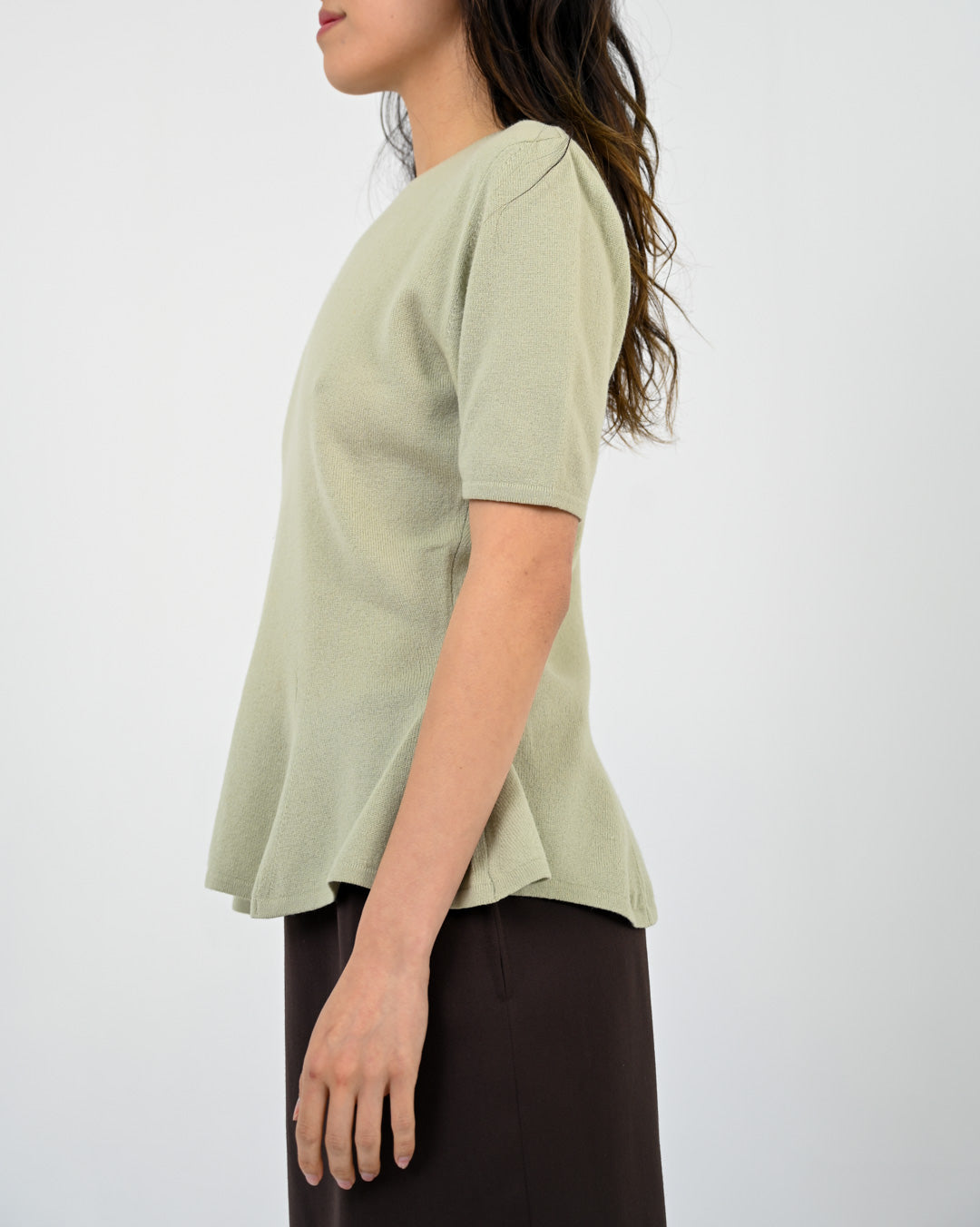 Blumarine Cashmere Peplum Top
