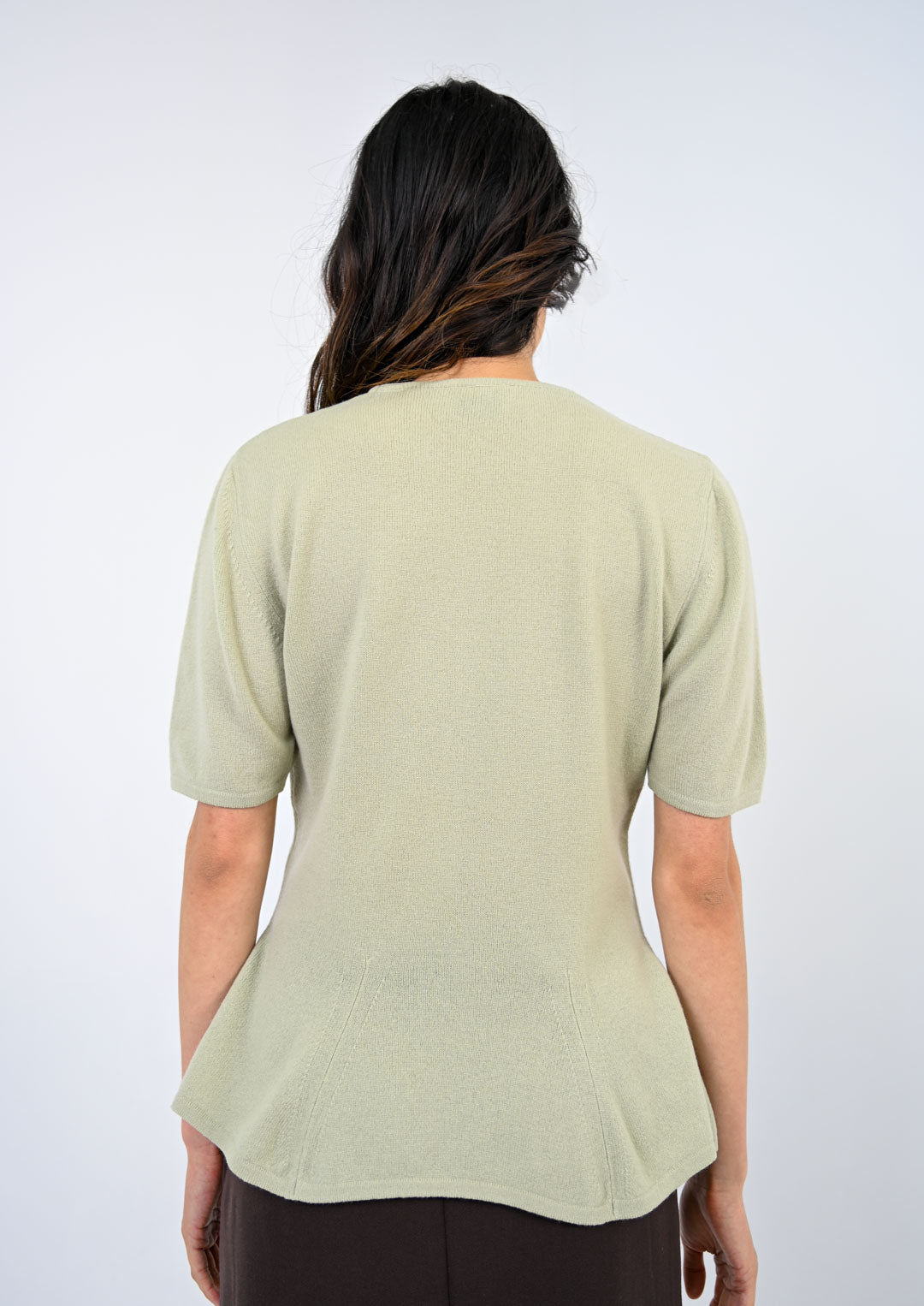 Blumarine Cashmere Peplum Top