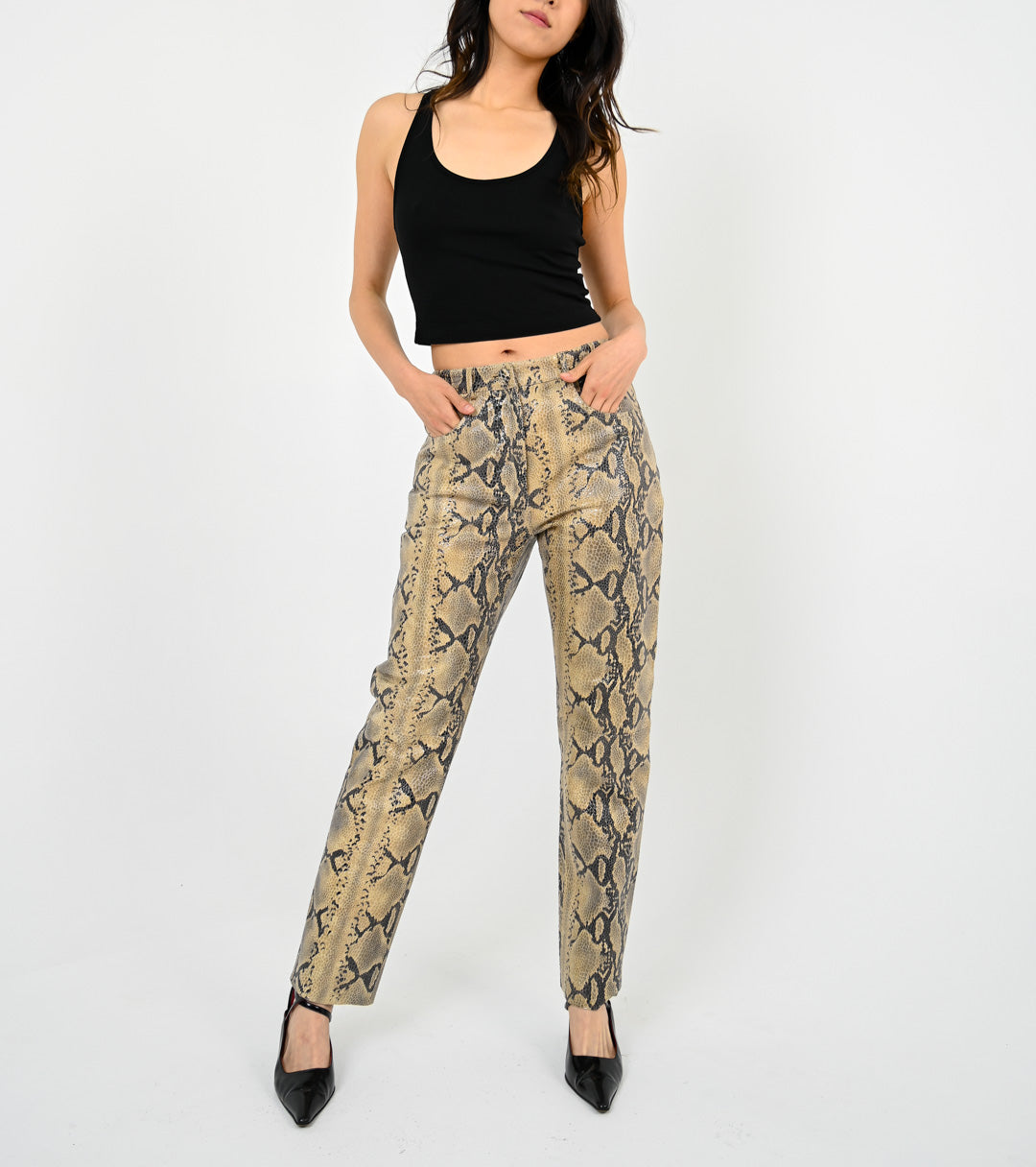 Leather Snake Pants