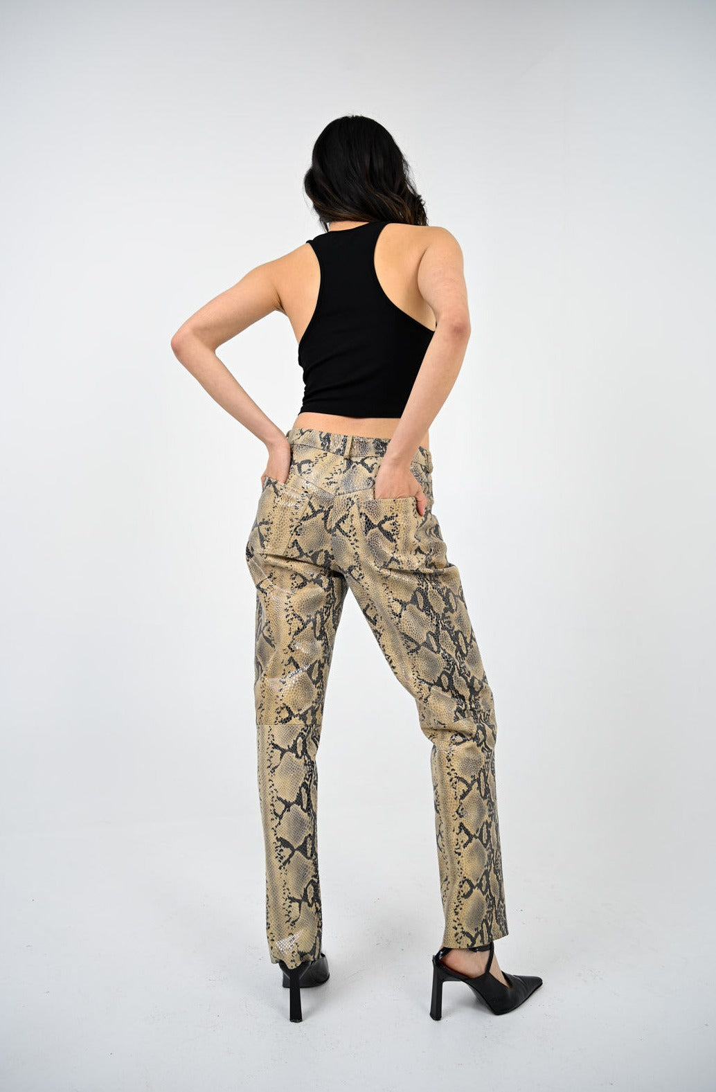 Leather Snake Pants