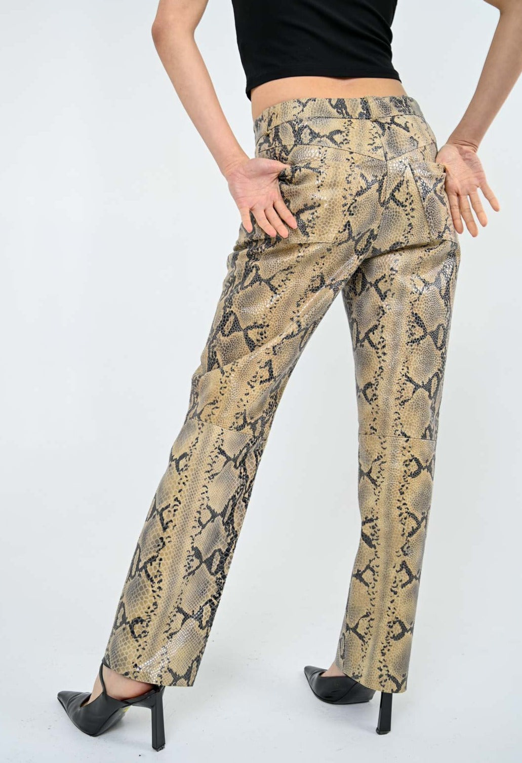 Leather Snake Pants