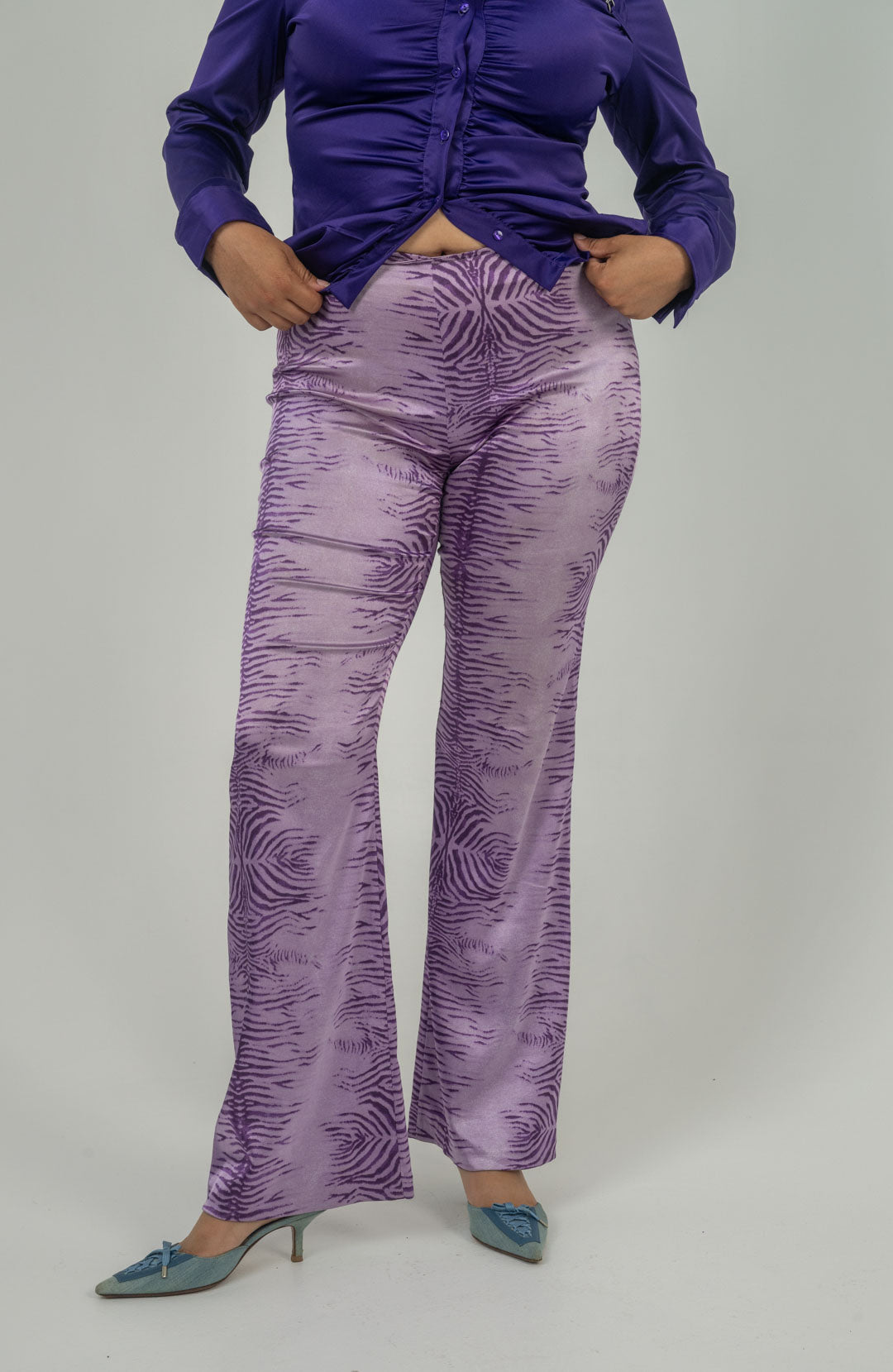 Lilac Zebra Disco Pants