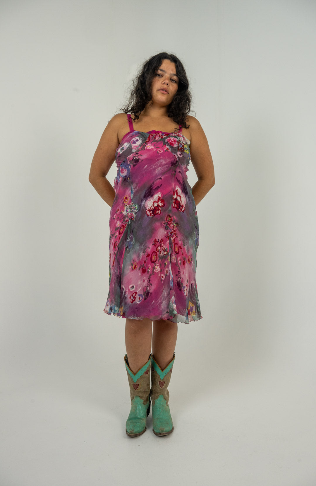 Alberta Ferretti Silk Floral Dress