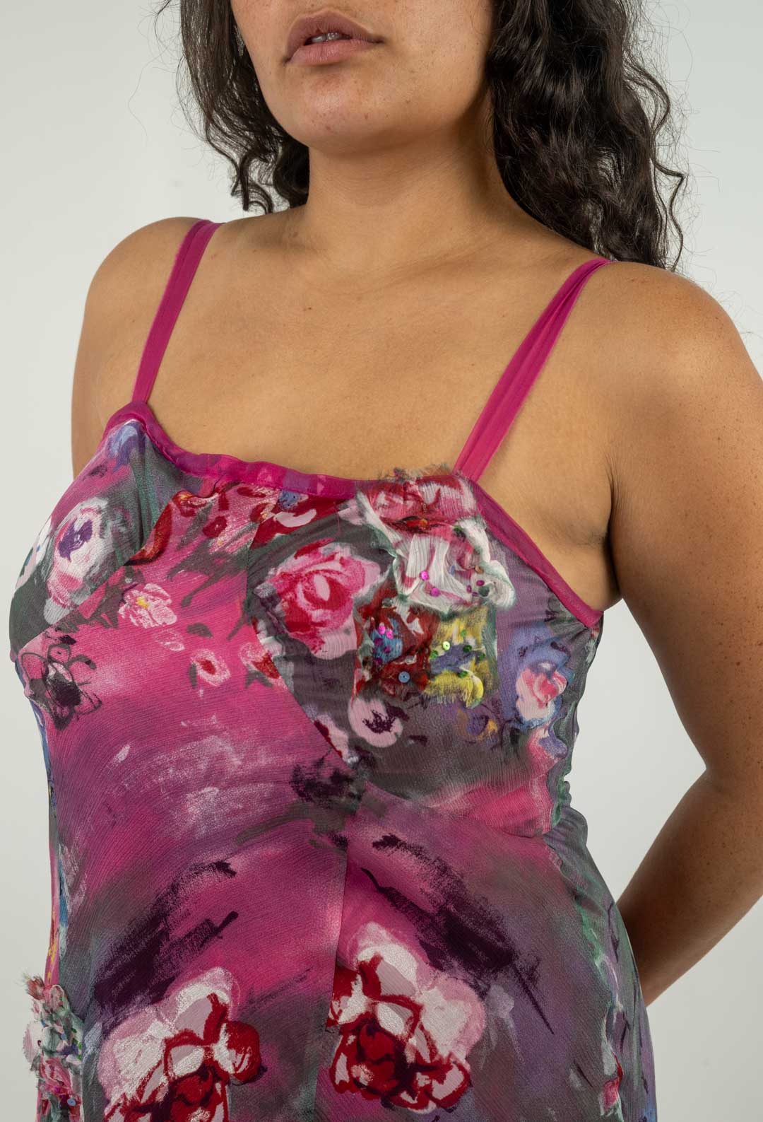 Alberta Ferretti Silk Floral Dress