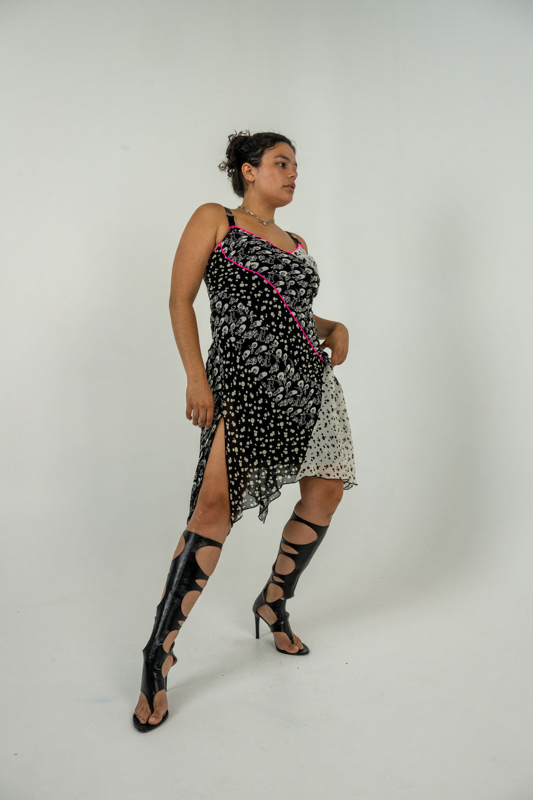 Lady Dot Monochrome Dress