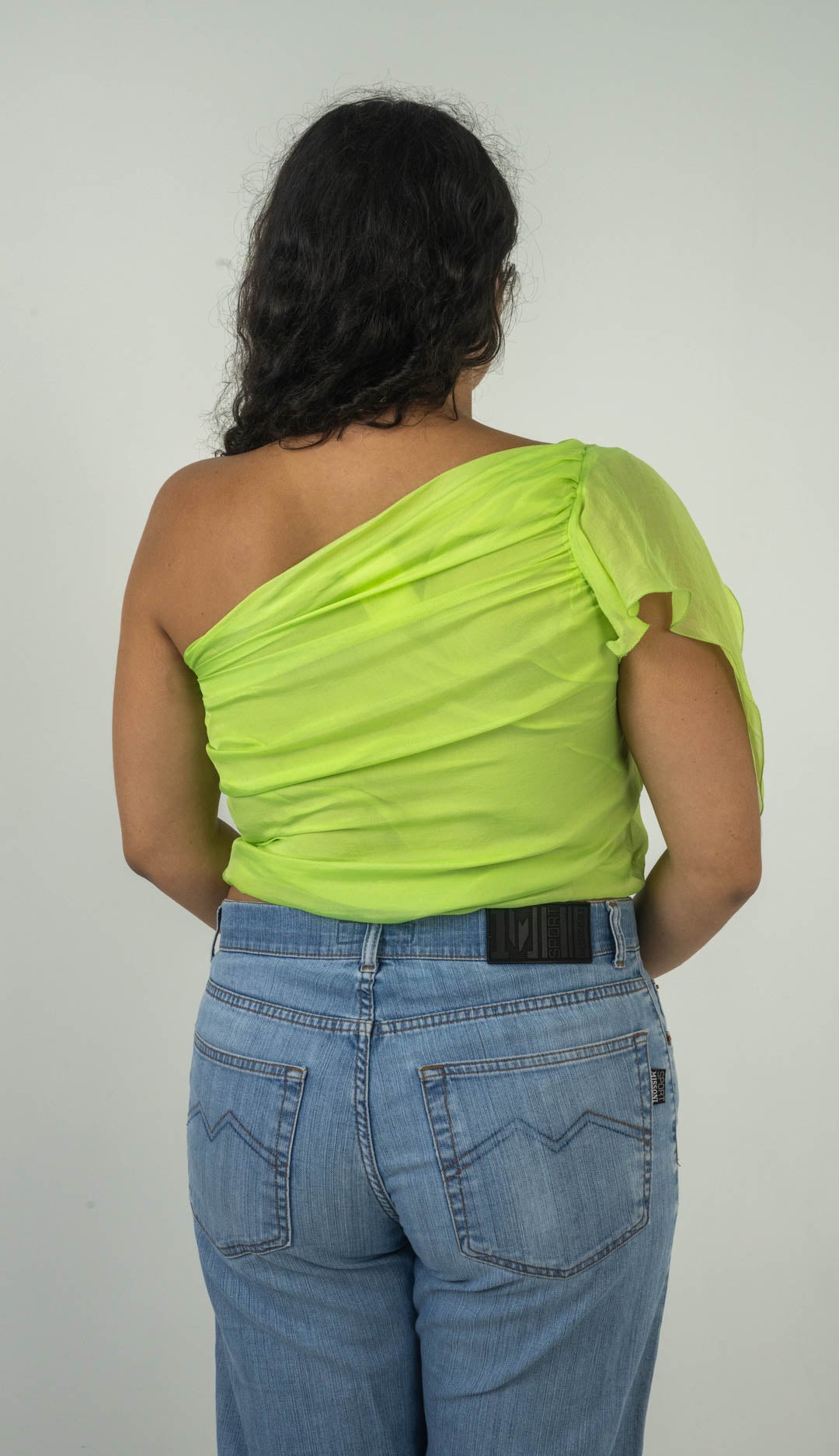 Patrizia Pepe Lime Silk Top