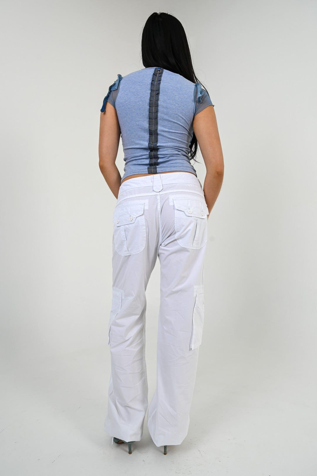 Porcelain Cotton Cargo Pant