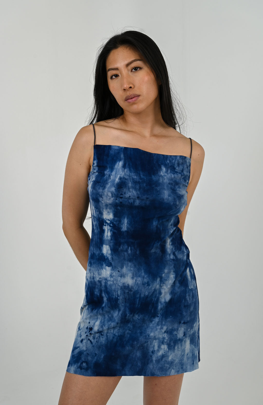 Indigo Dye Mini Dress
