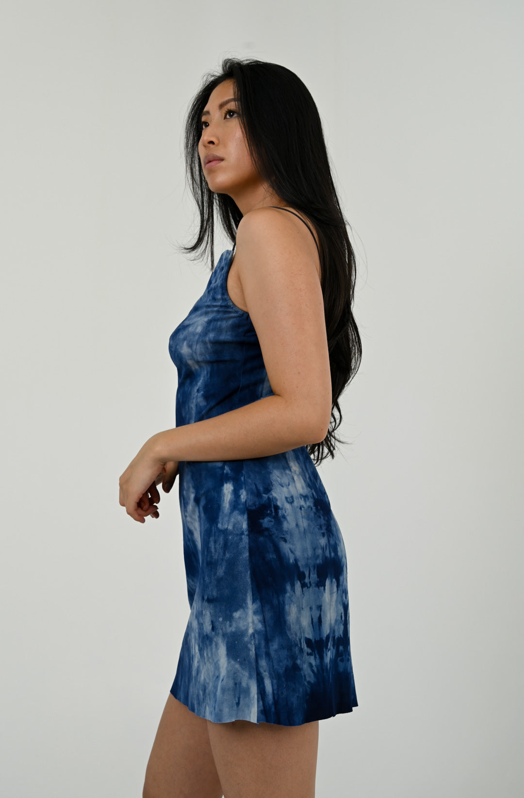 Indigo Dye Mini Dress