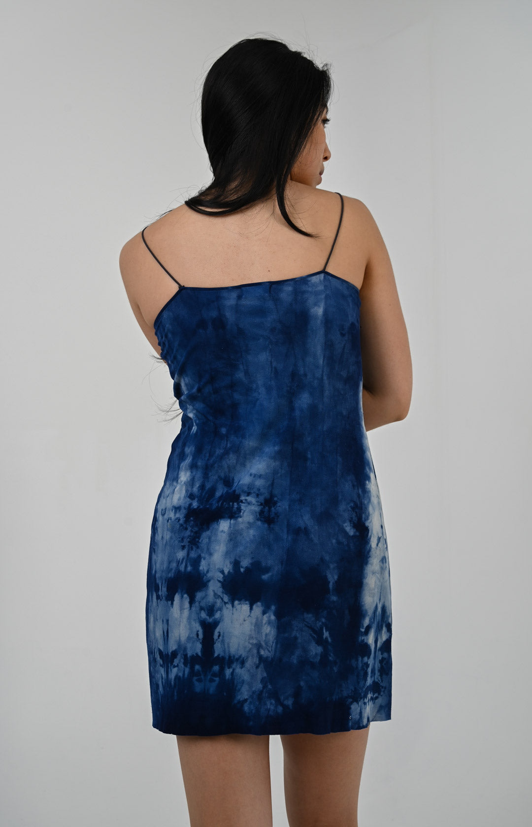 Indigo Dye Mini Dress