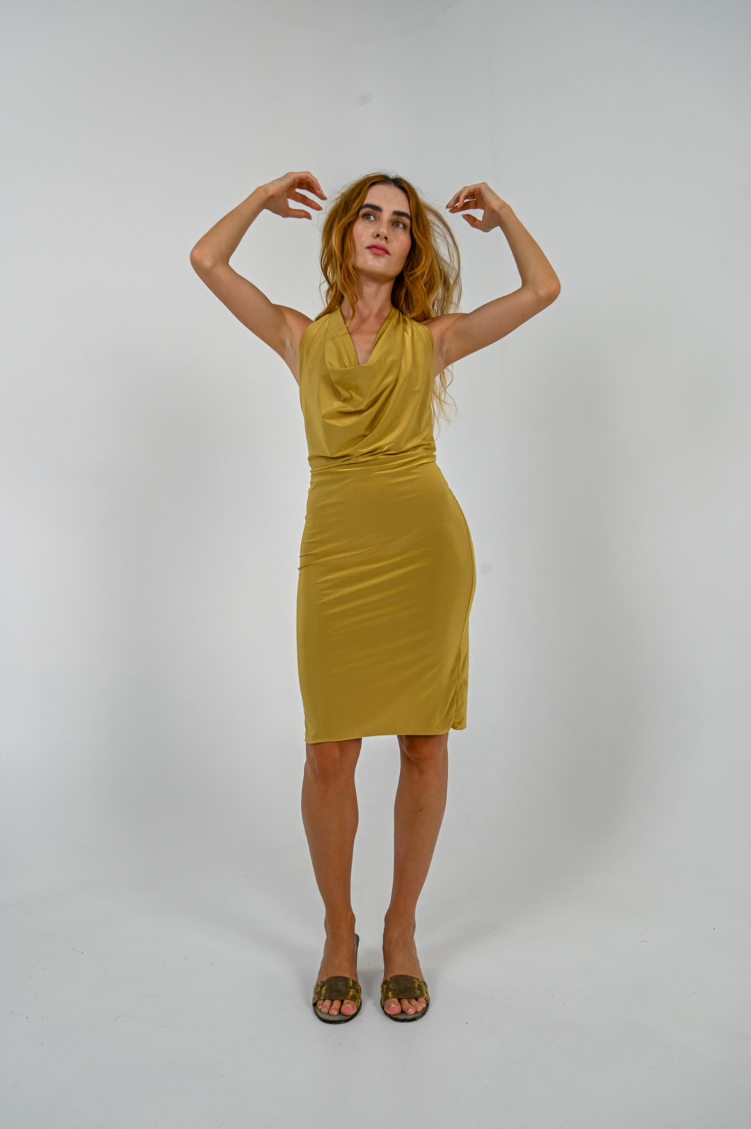 Gilded Halter Dress