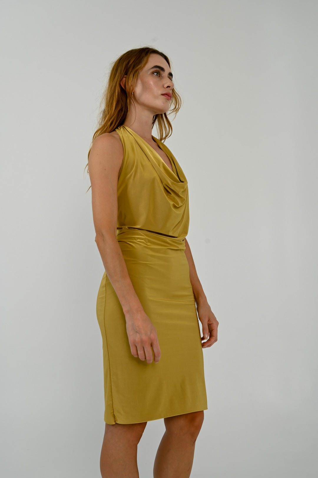 Gilded Halter Dress