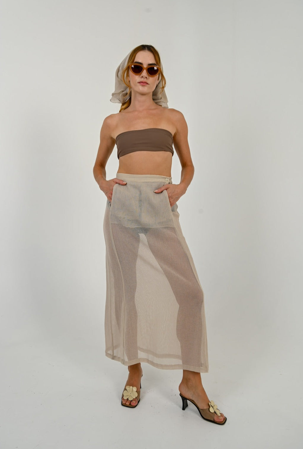 Fendi Woven Skirt & Overlay