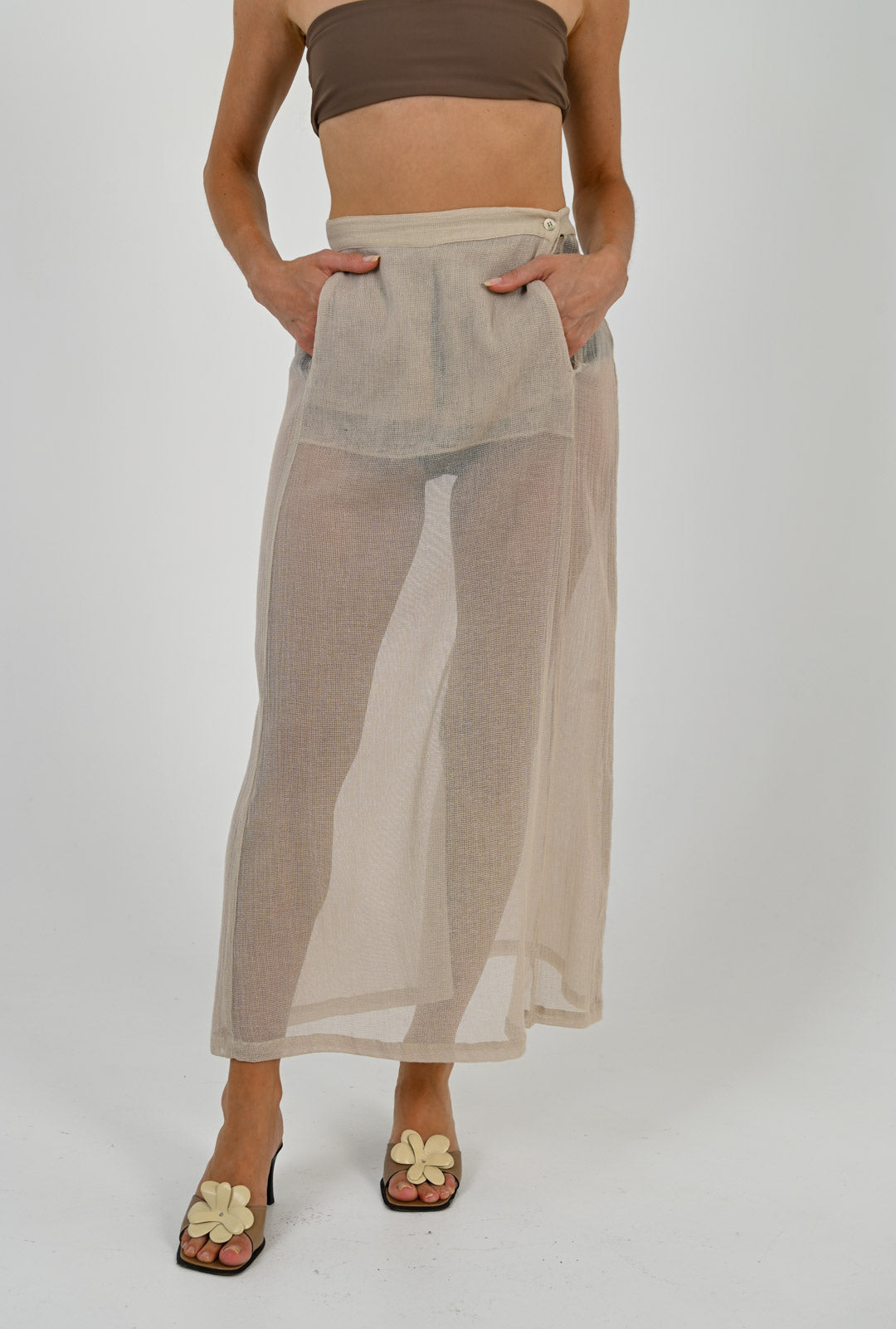 Fendi Woven Skirt & Overlay