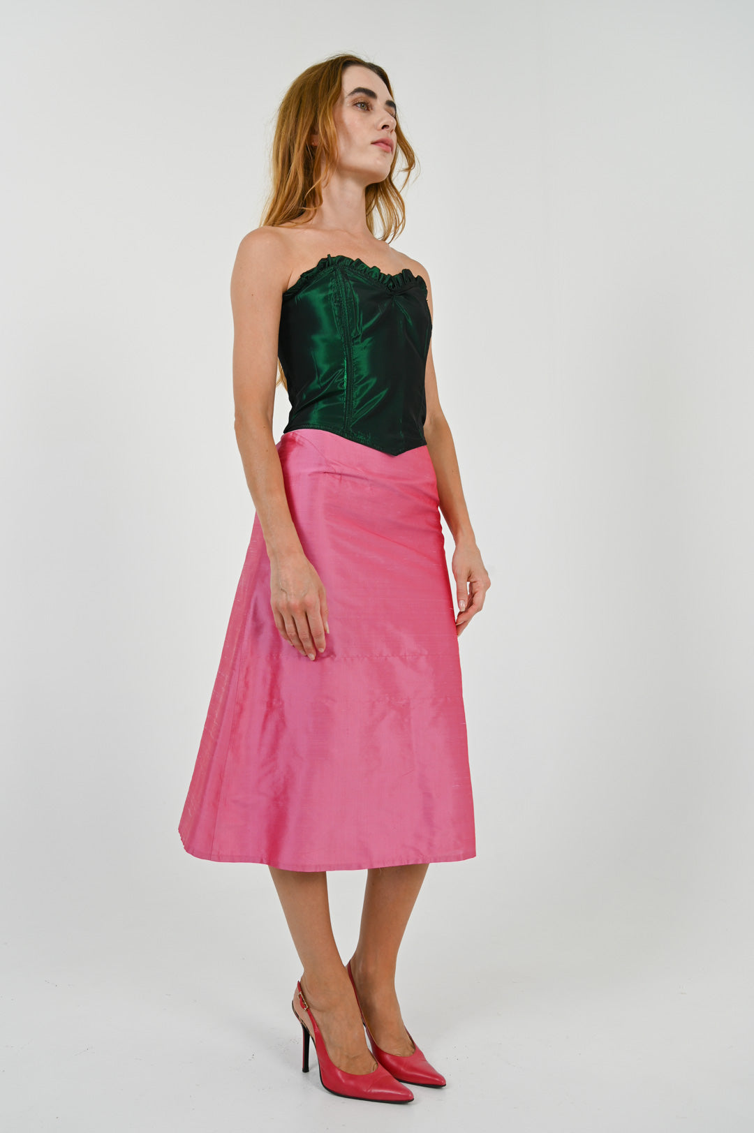 Tara Jarmon Peony Silk Laced Skirt