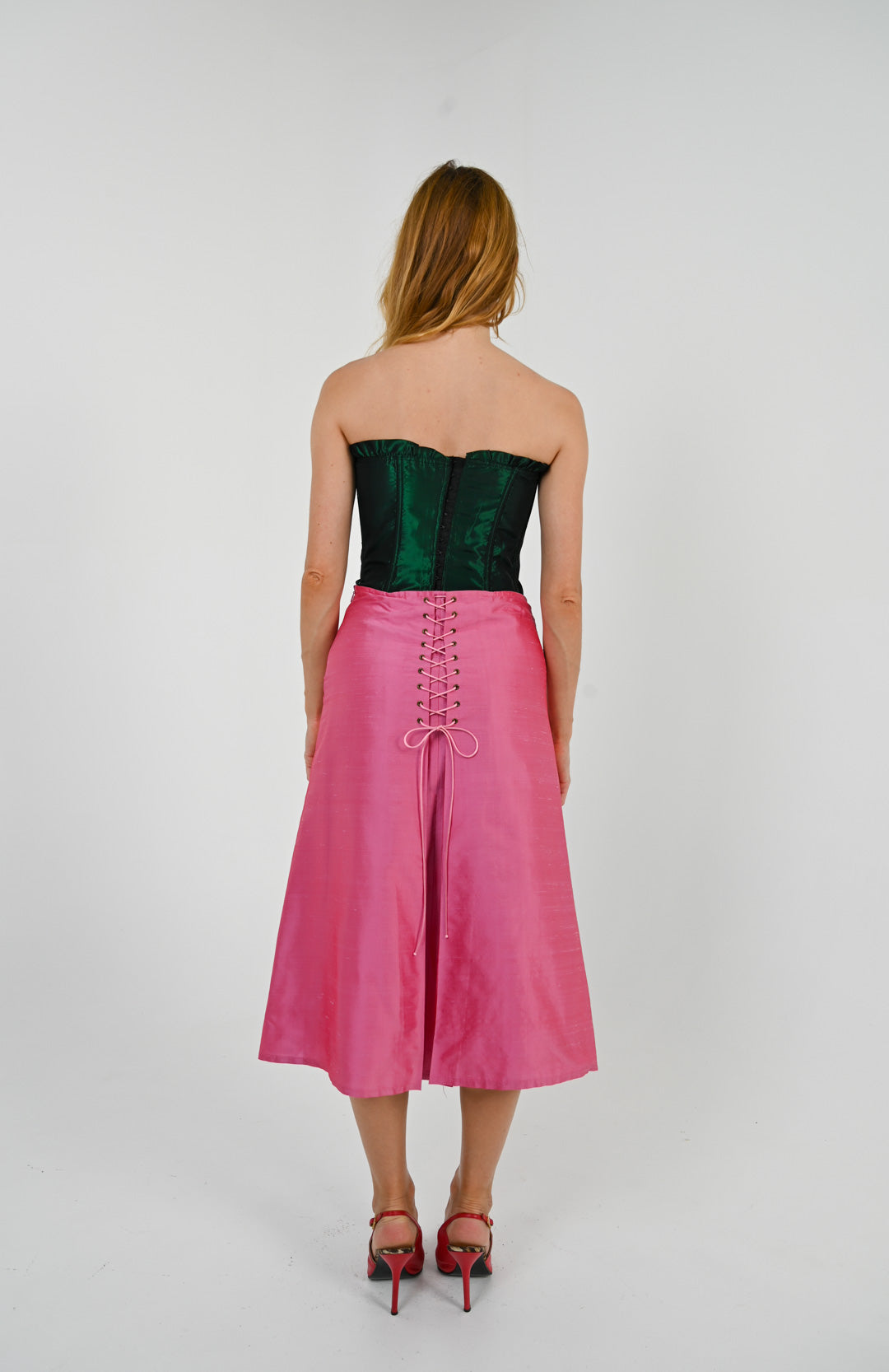 Tara Jarmon Peony Silk Laced Skirt