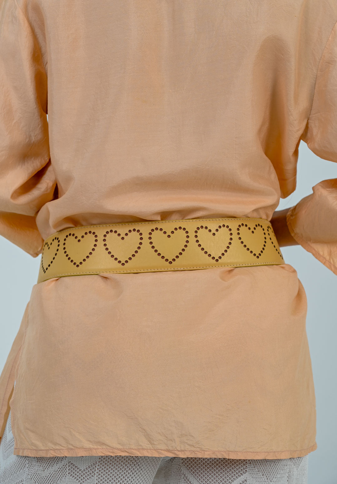 Moschino Leather Heart Tassel Belt
