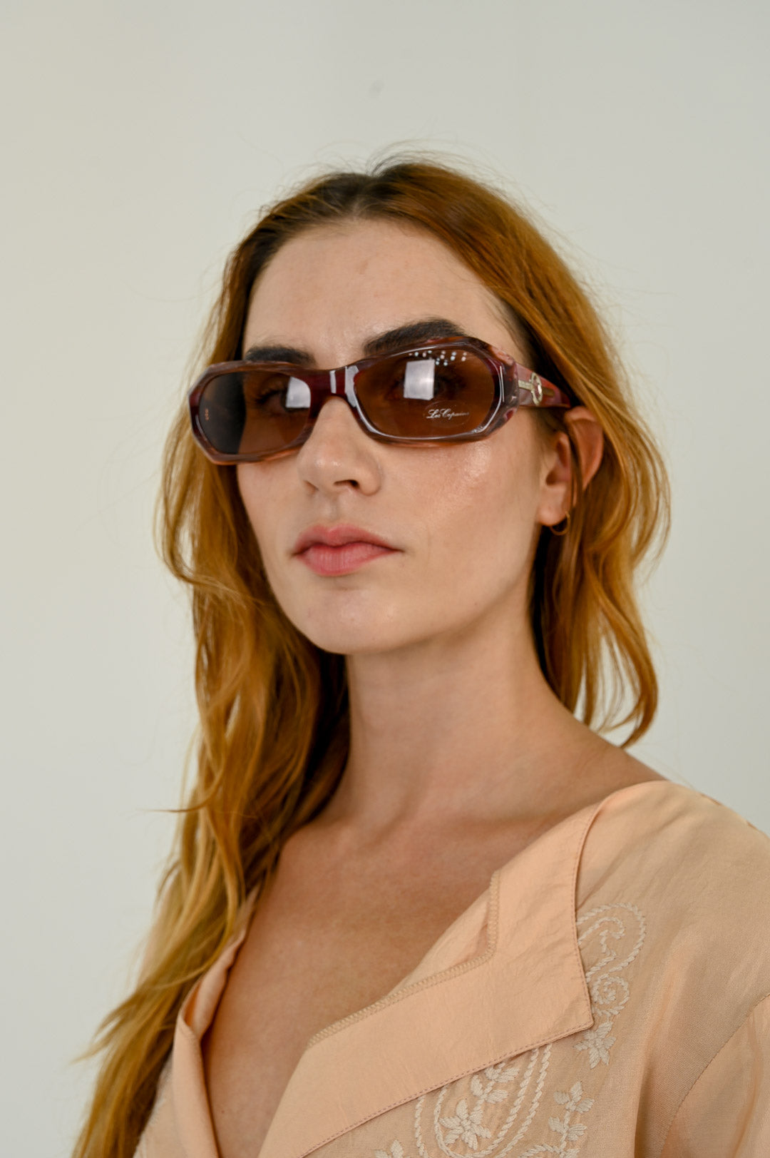 Les Copains Marbled Mulberry Sunglasses