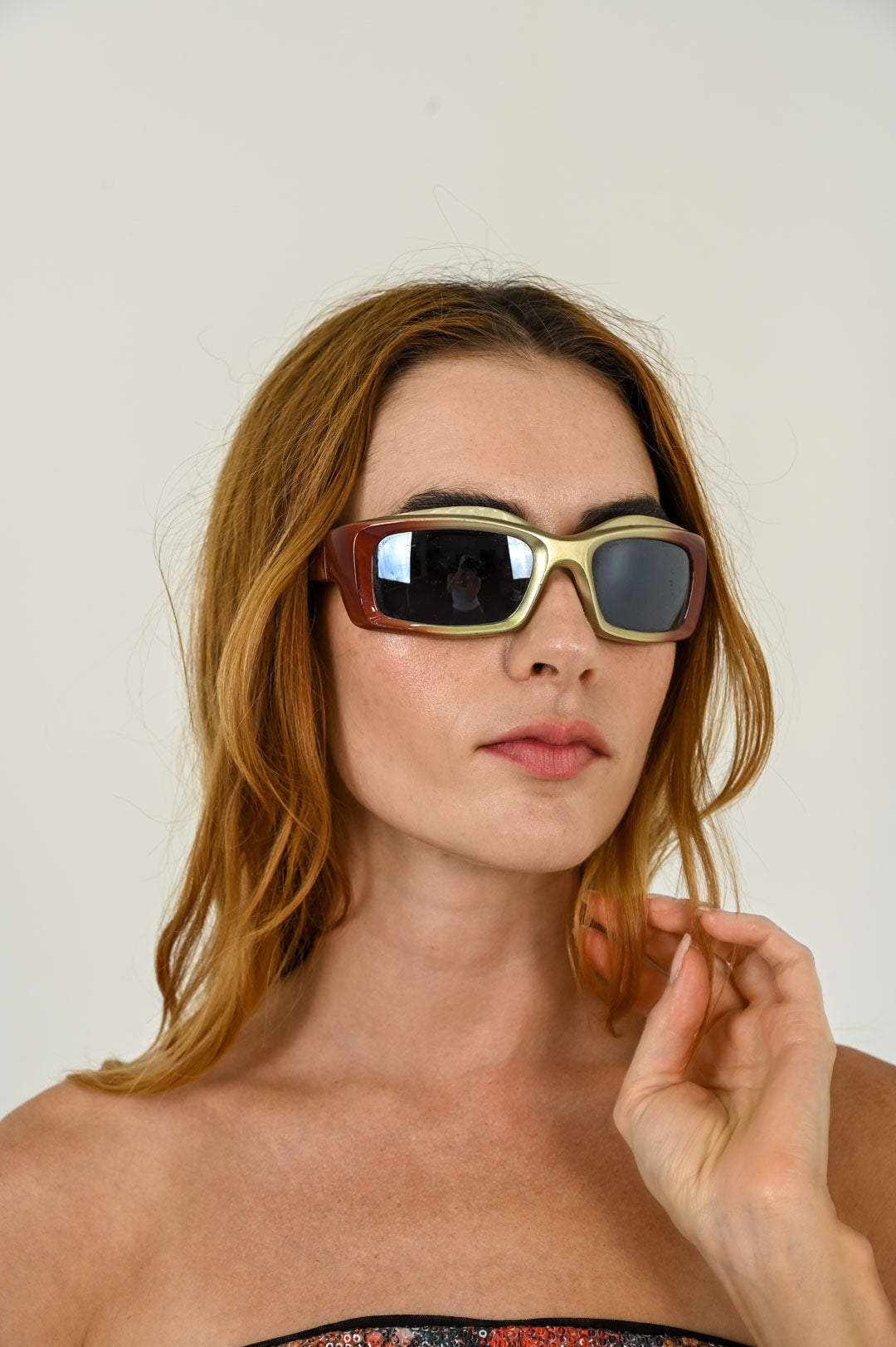 Sonia Buratti Burnished Gold Sunglasses