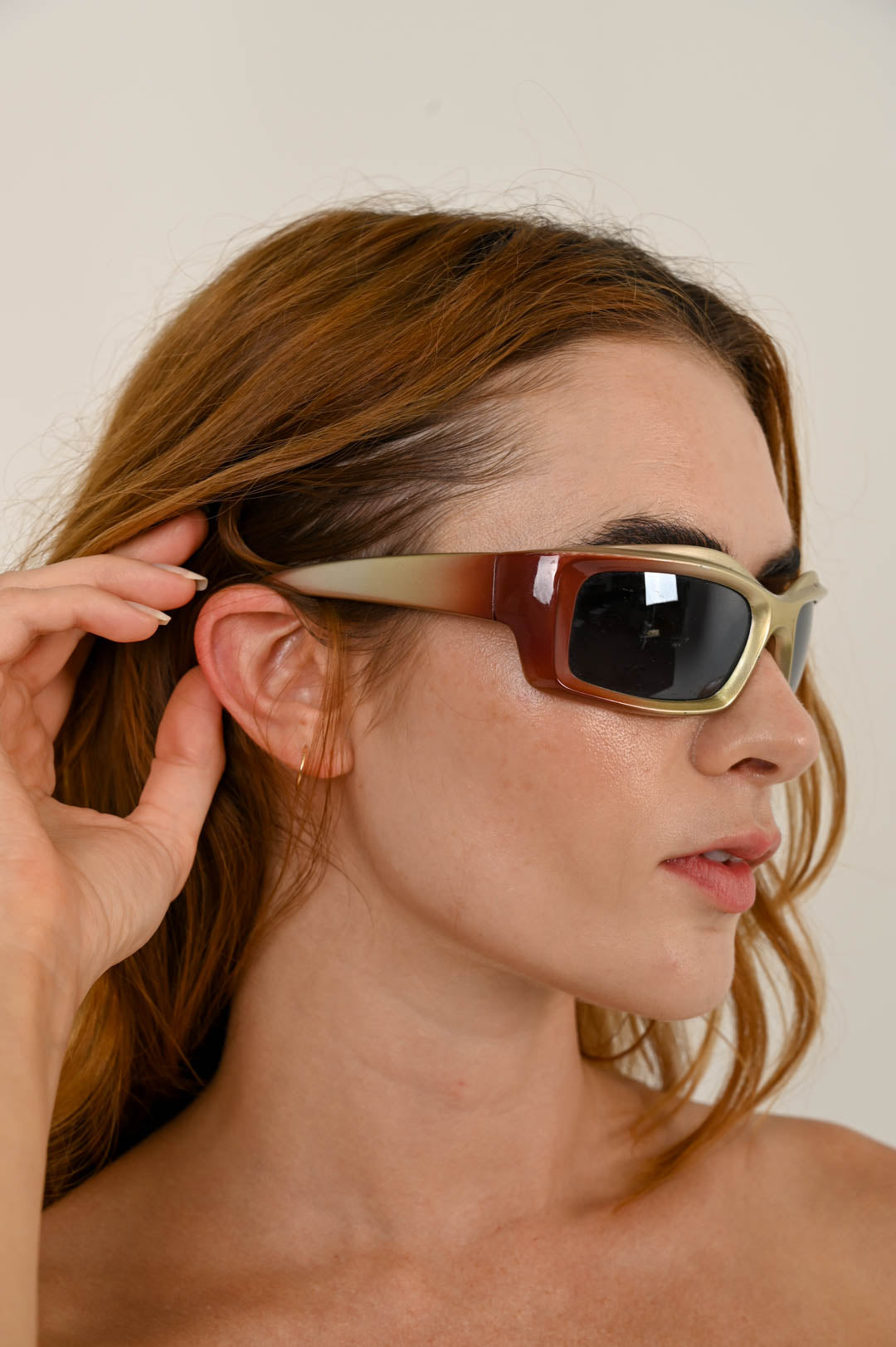 Sonia Buratti Burnished Gold Sunglasses