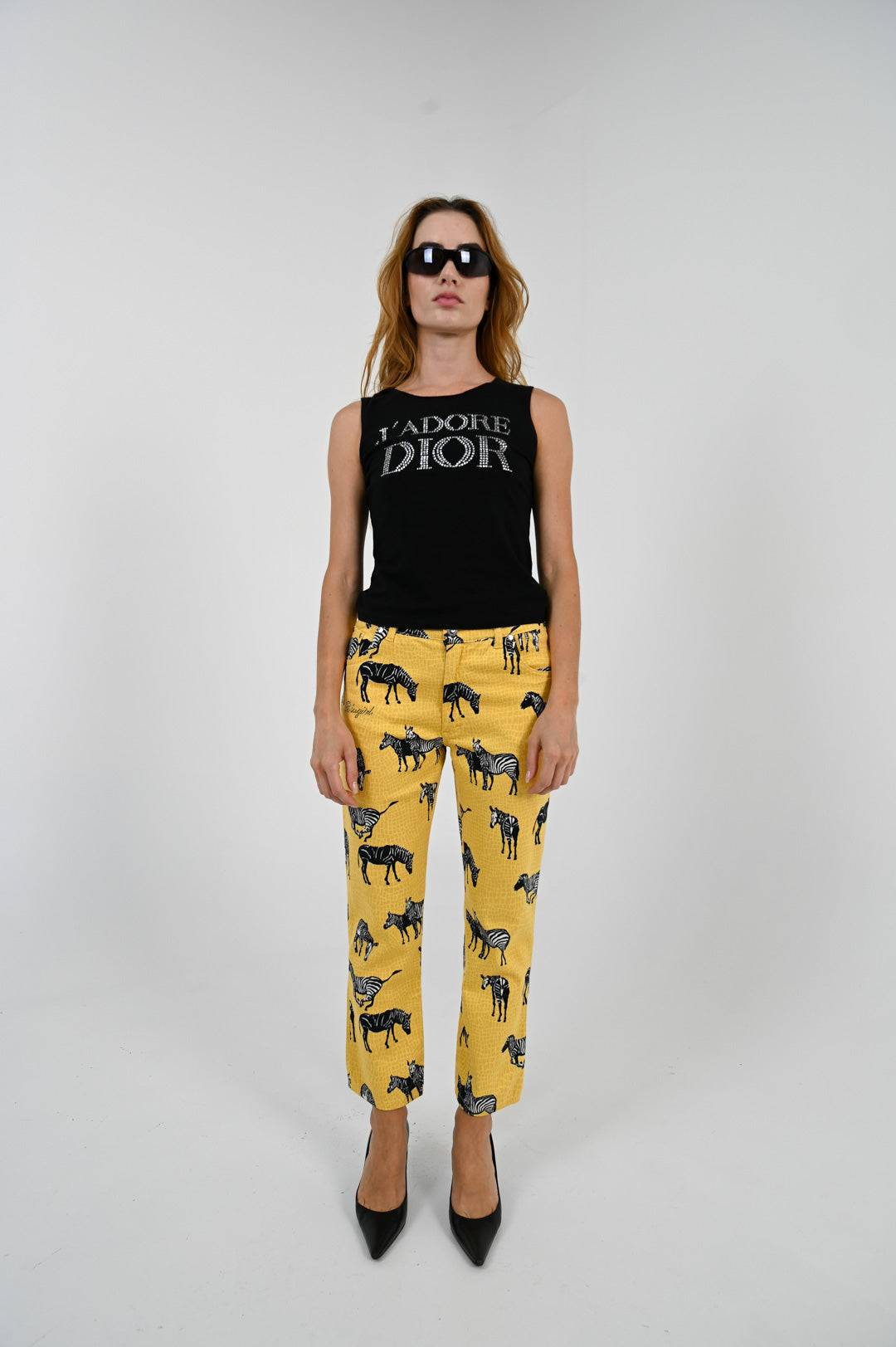 Blumarine Turmeric Zebra Pants
