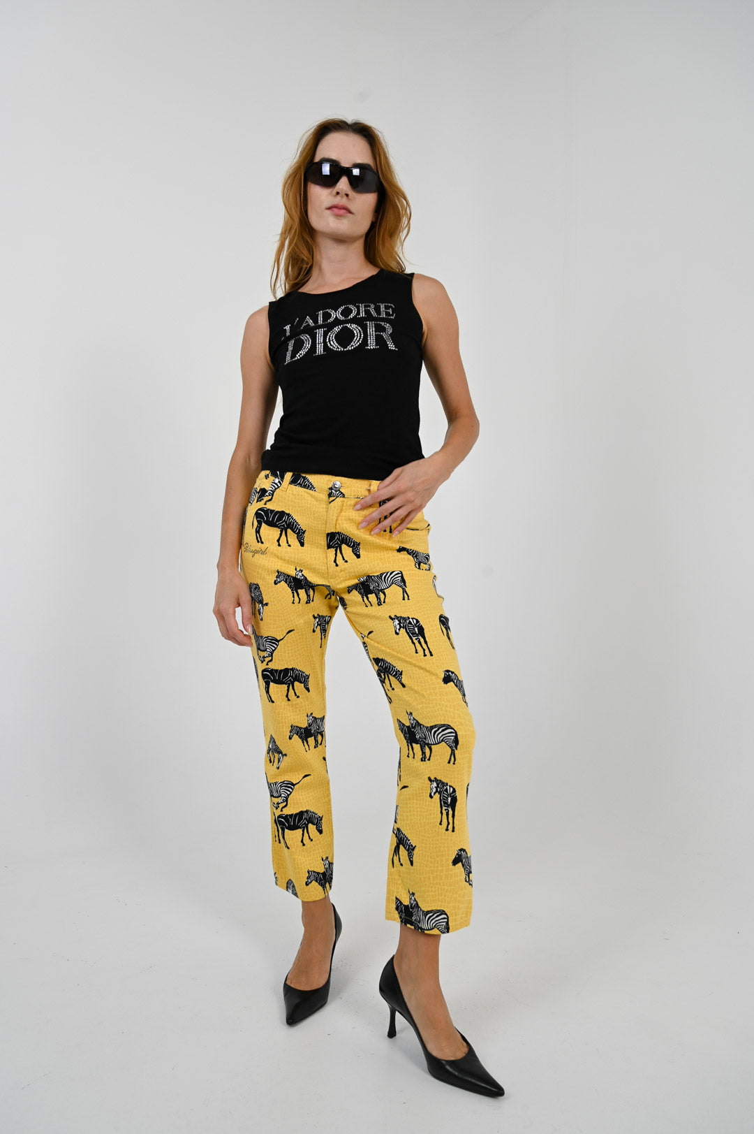 Blumarine Turmeric Zebra Pants