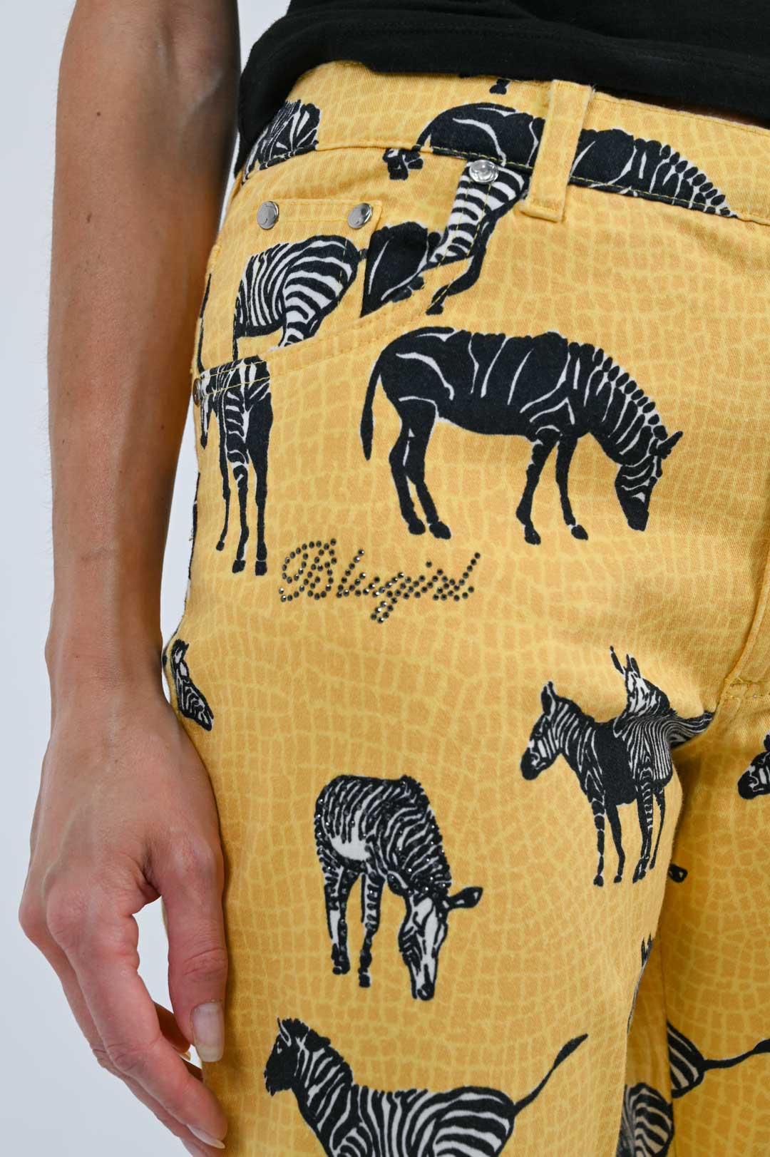 Blumarine Turmeric Zebra Pants