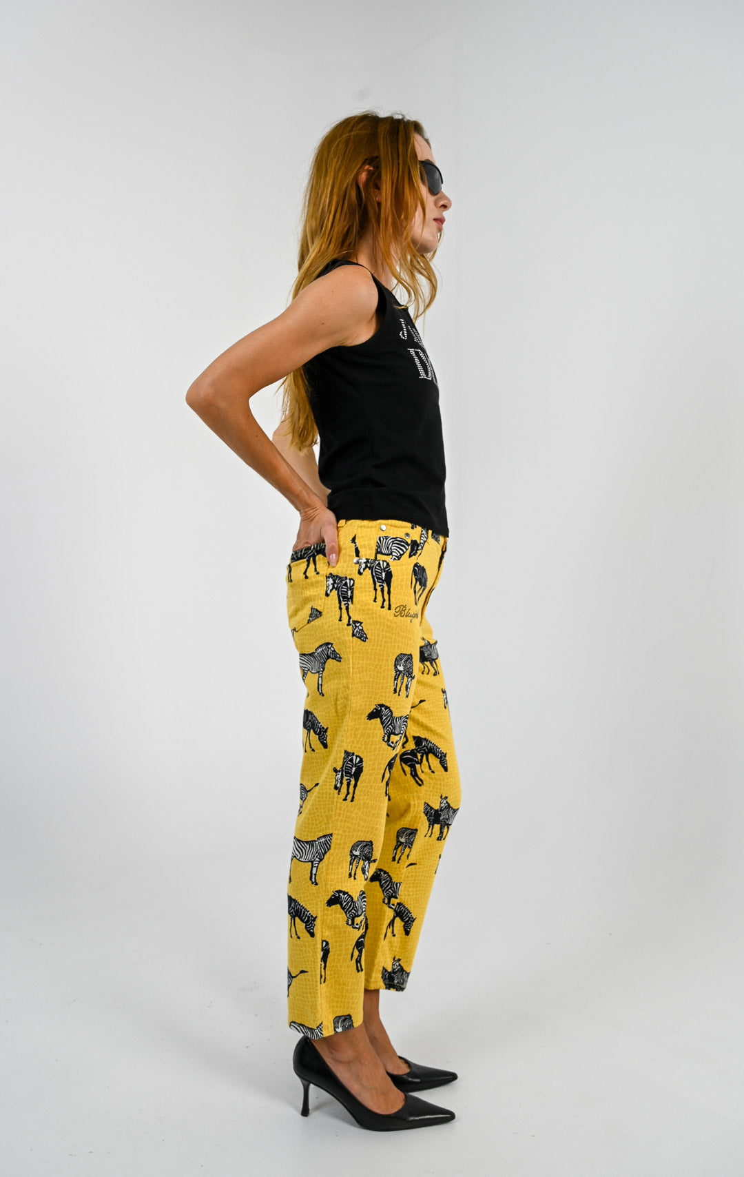 Blumarine Turmeric Zebra Pants