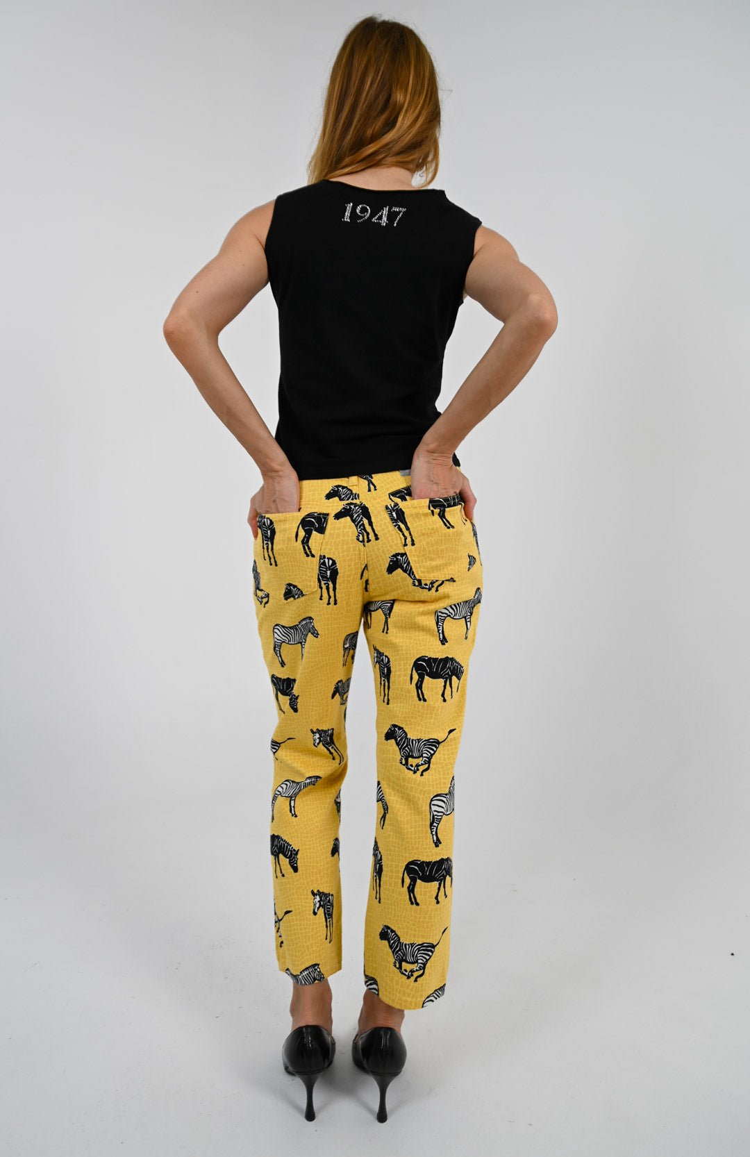 Blumarine Turmeric Zebra Pants