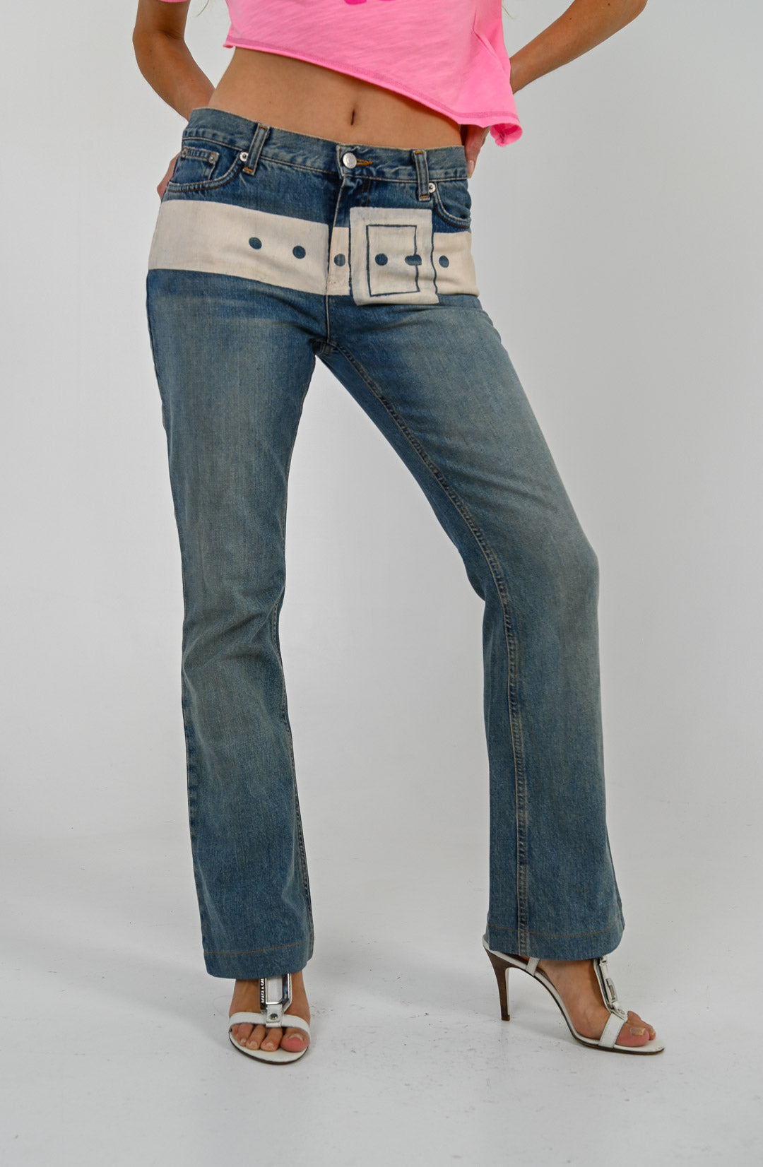 Richmond Trompe L'oeil Ceinture Denim