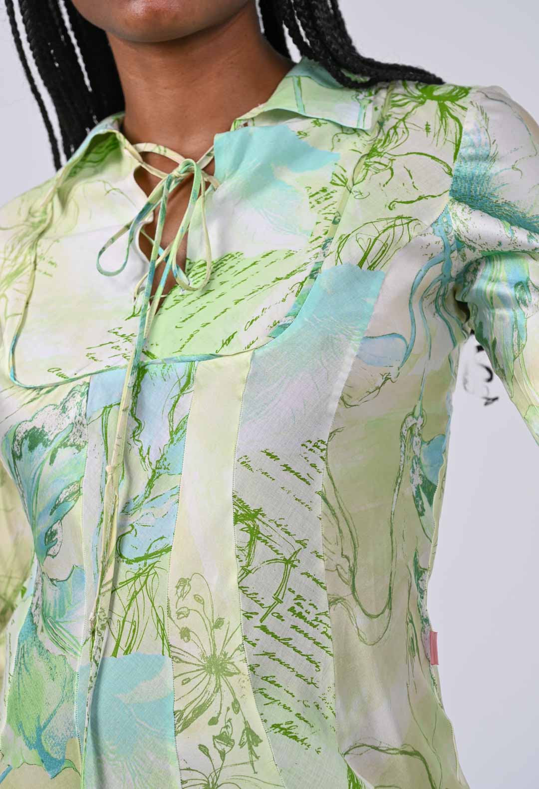Roberto Cavalli Mint Scripture Dress