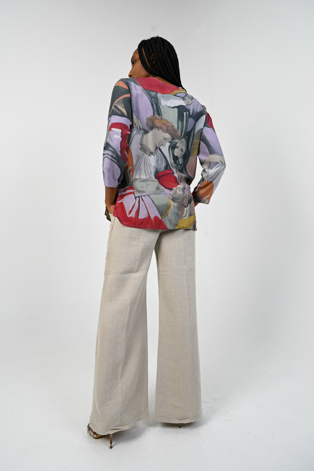 Celine Linen Wide Leg Trousers