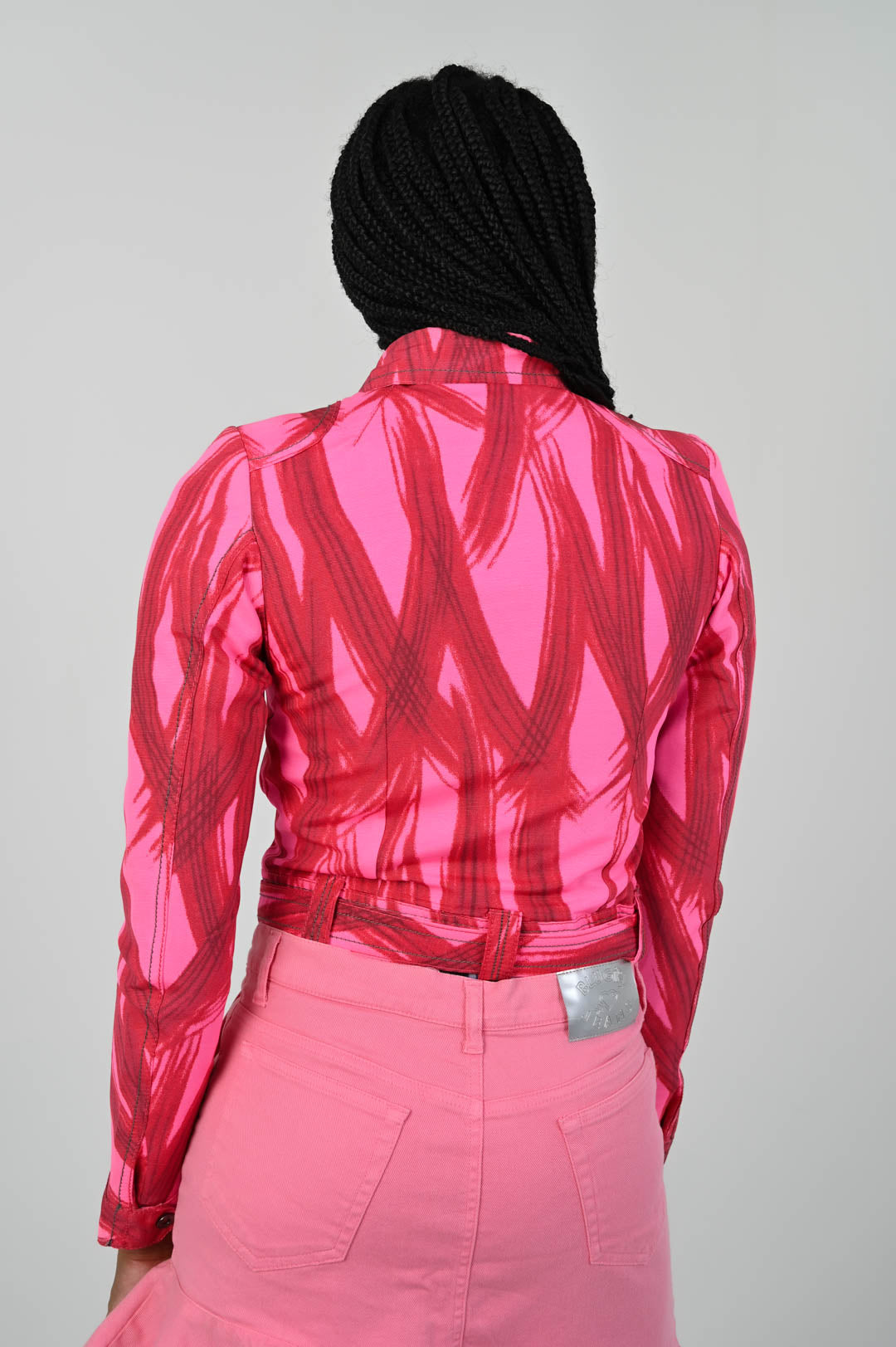 Custo Fuchsia Brushstroke Jacket