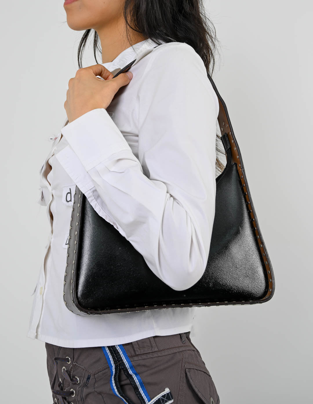 Gai Mattiolo Two-Tone Leather Bag