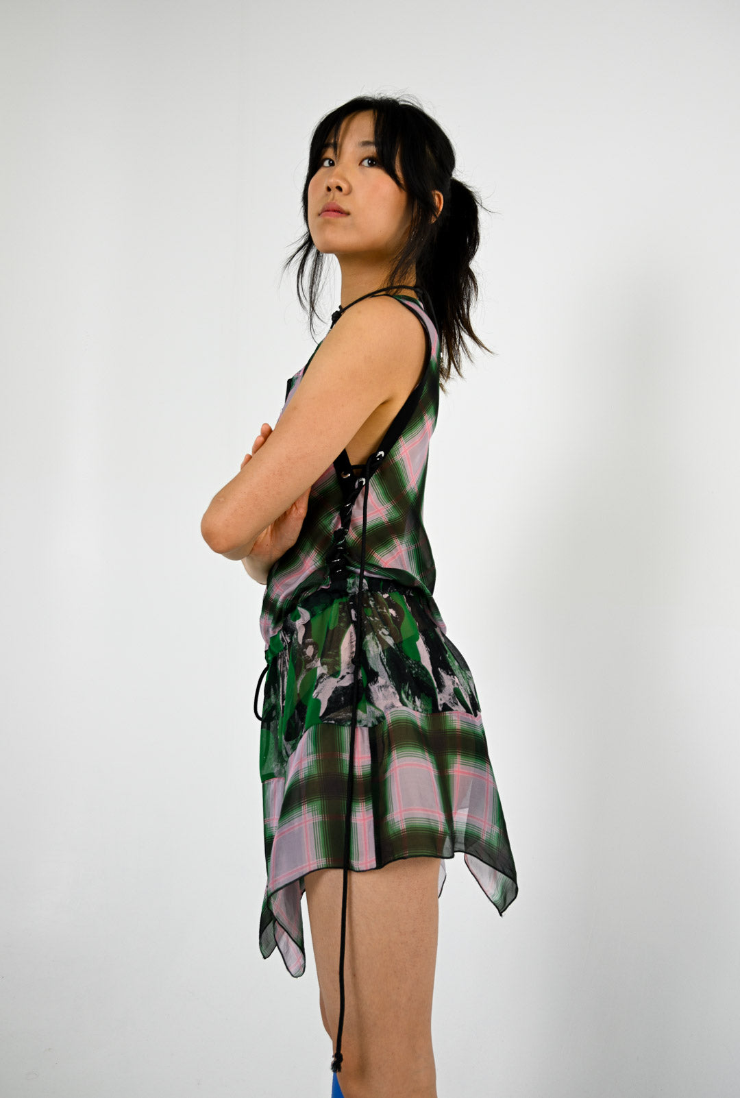 Diesel Watermelon Plaid Dress