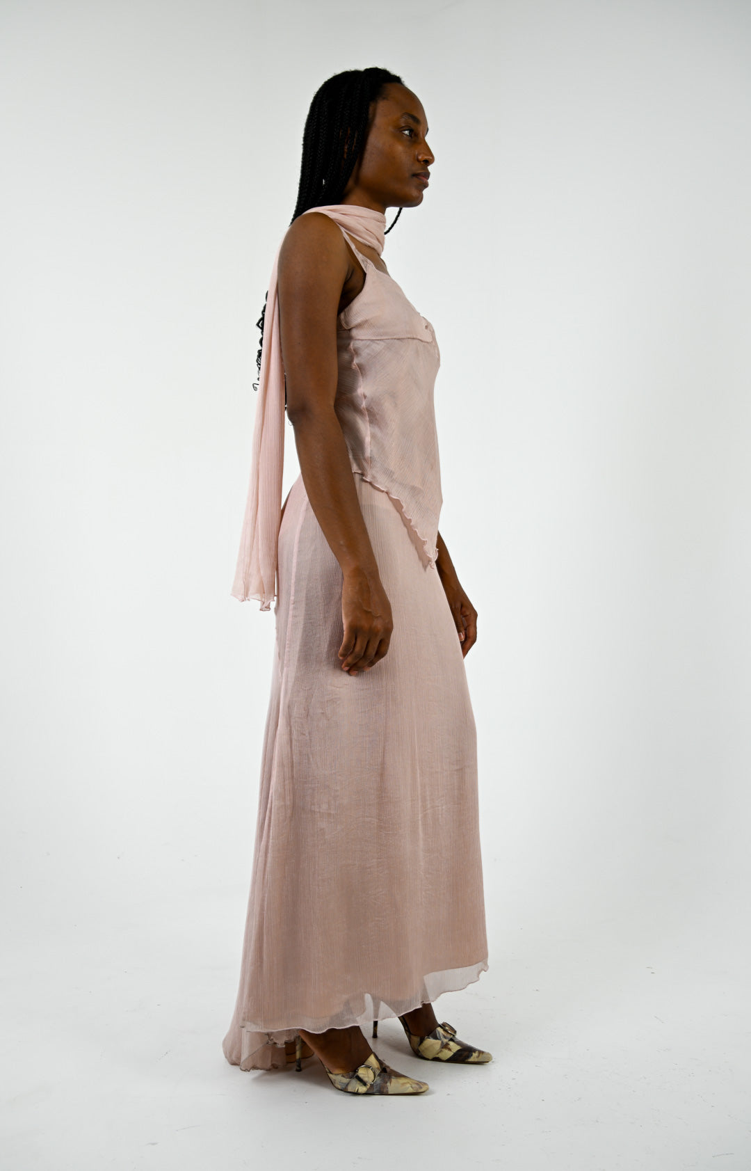 Blush Silky 3-Piece Dress Set