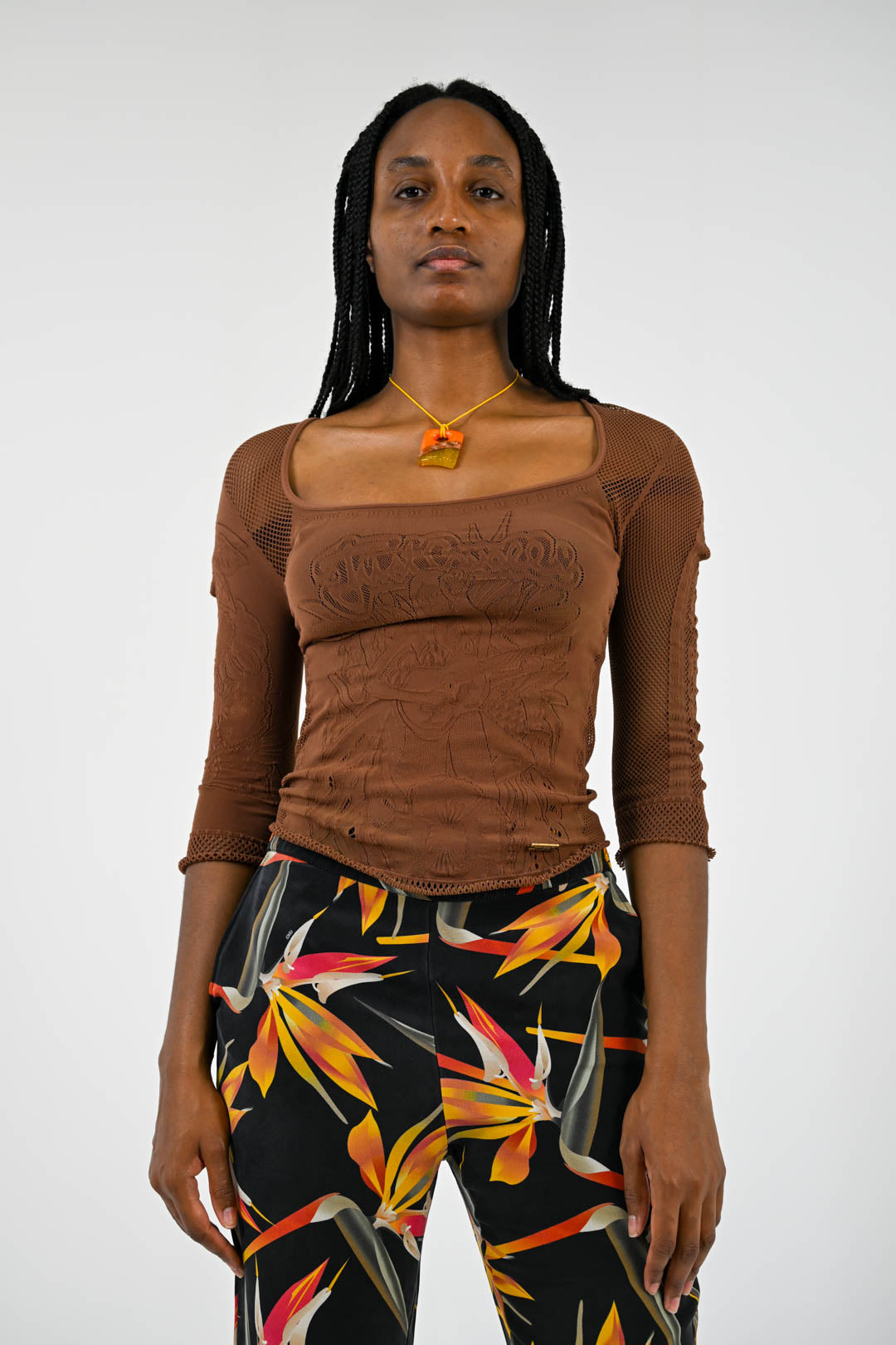 Just Cavalli Aloha Fishnet Top