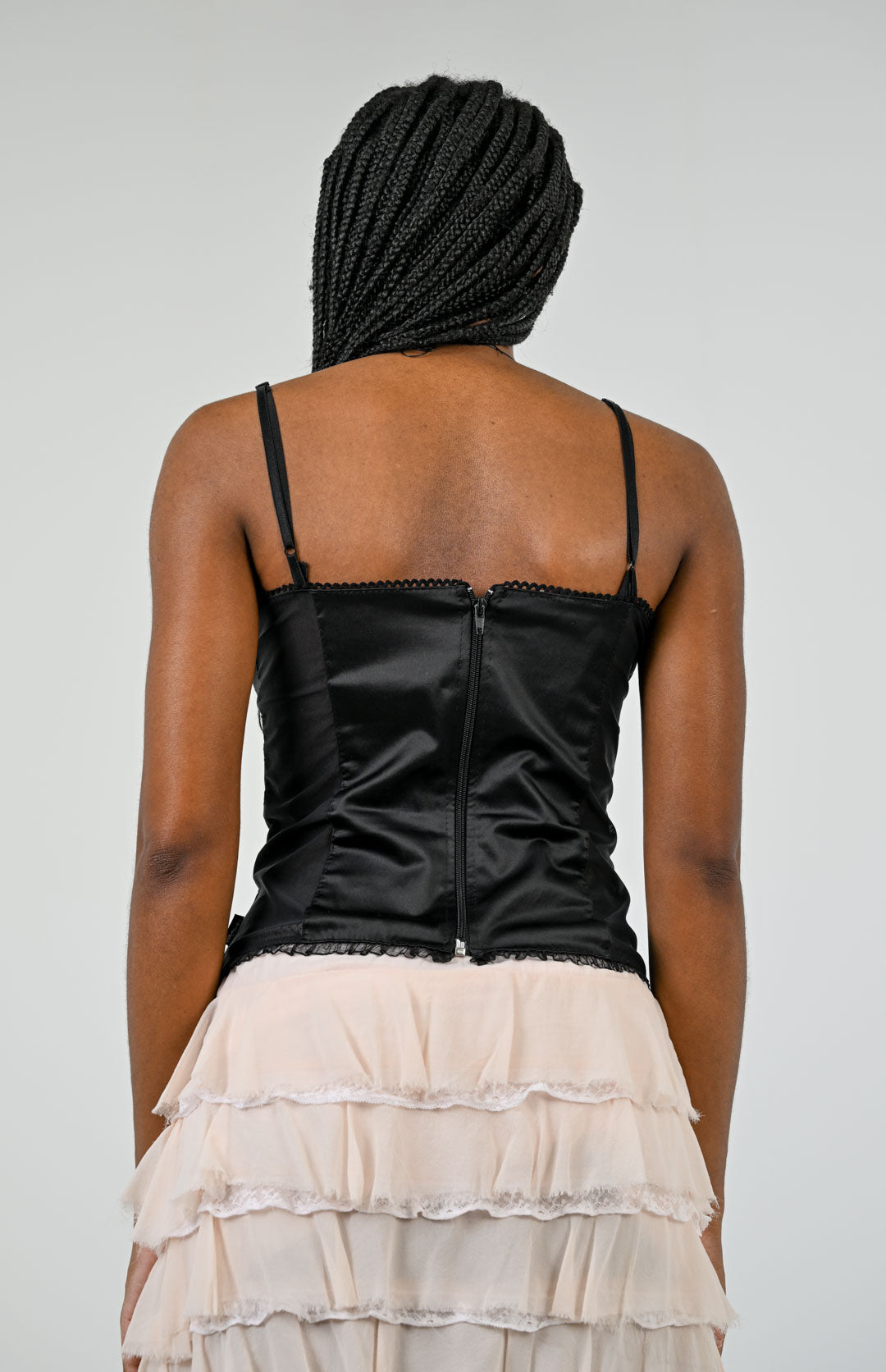 Black Mesh Panel Bustier