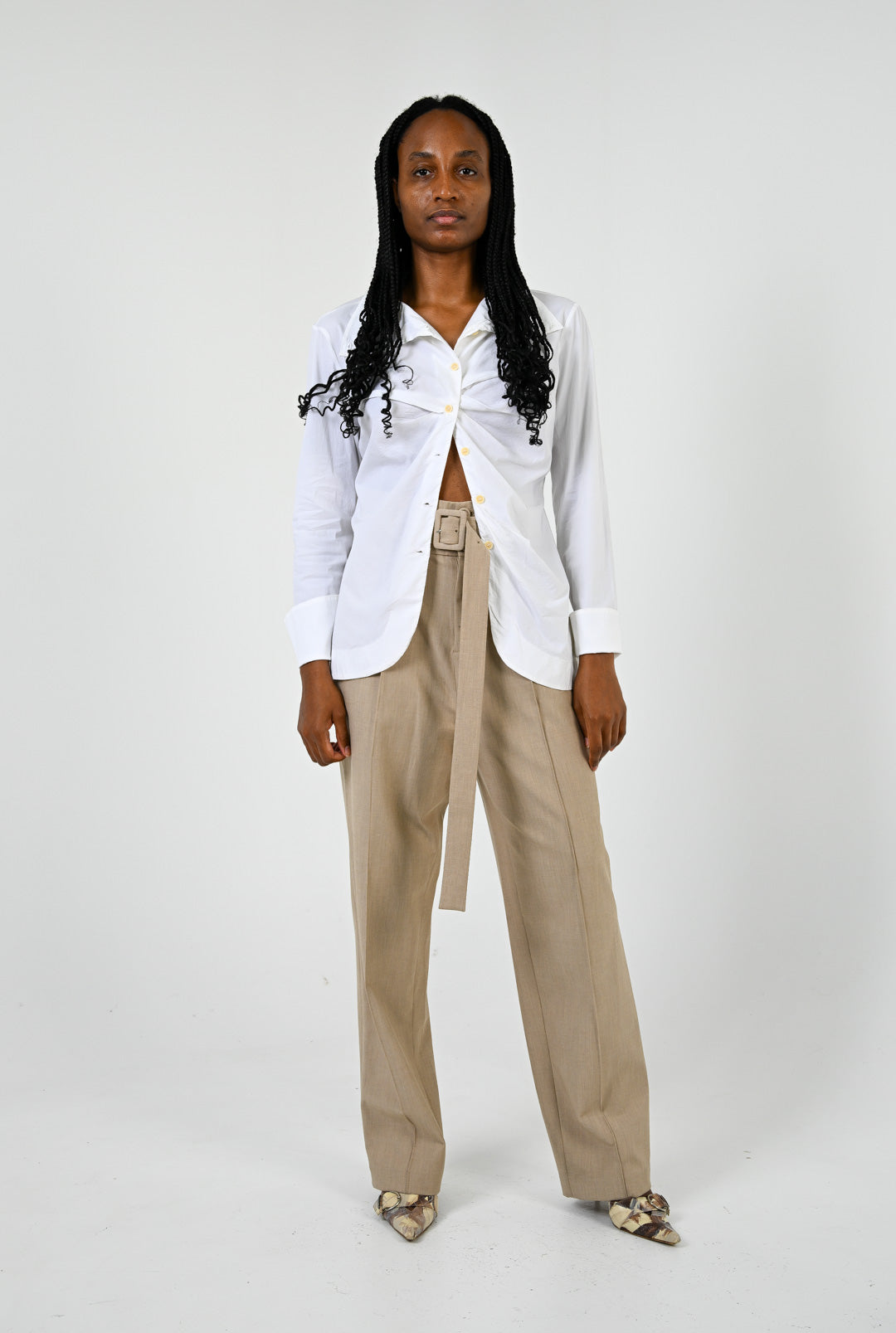 Miss Sixty Fawn Belted Trousers