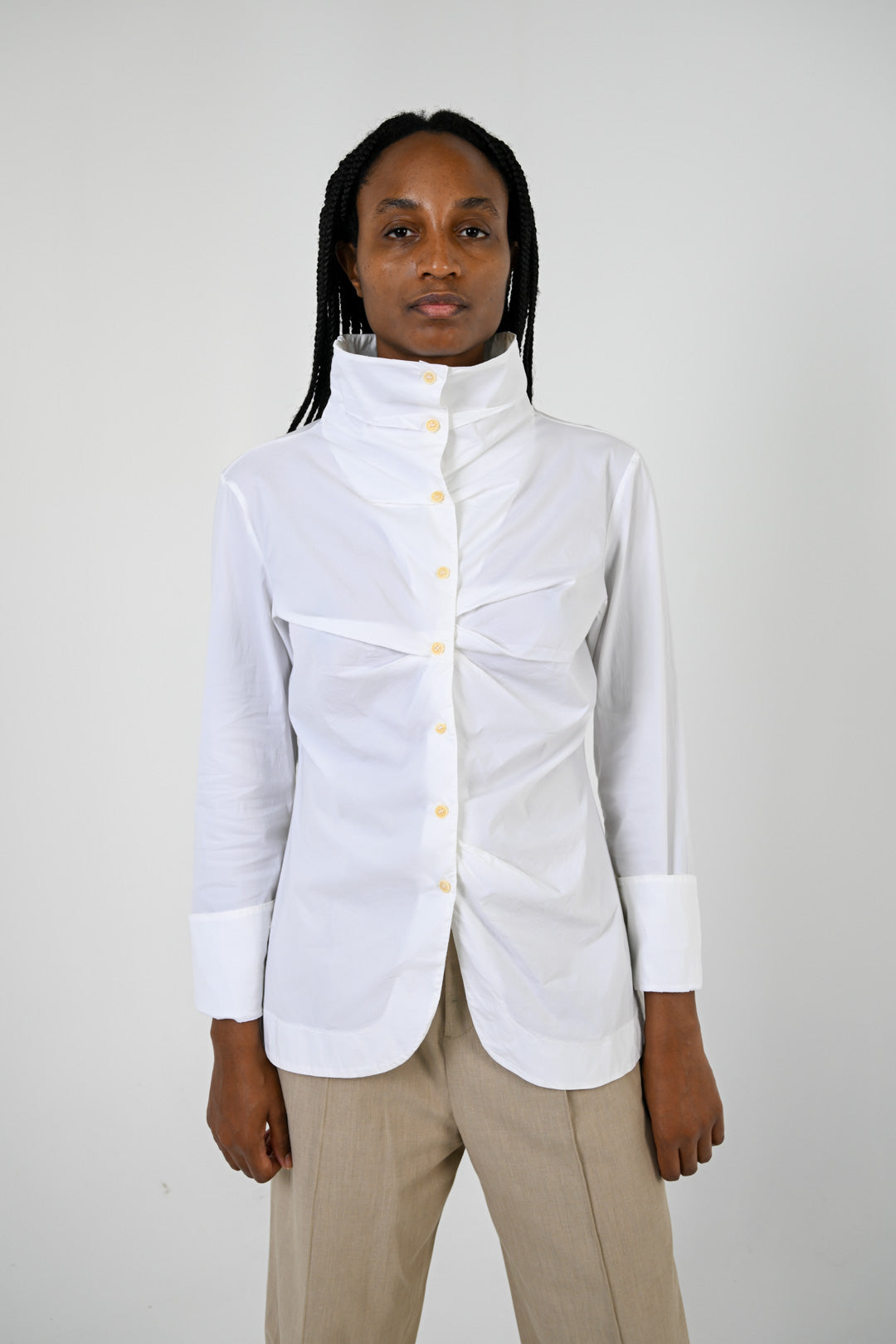 Porcelain Ruched Shirt