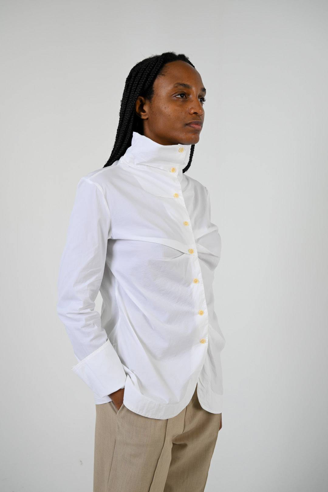 Porcelain Ruched Shirt
