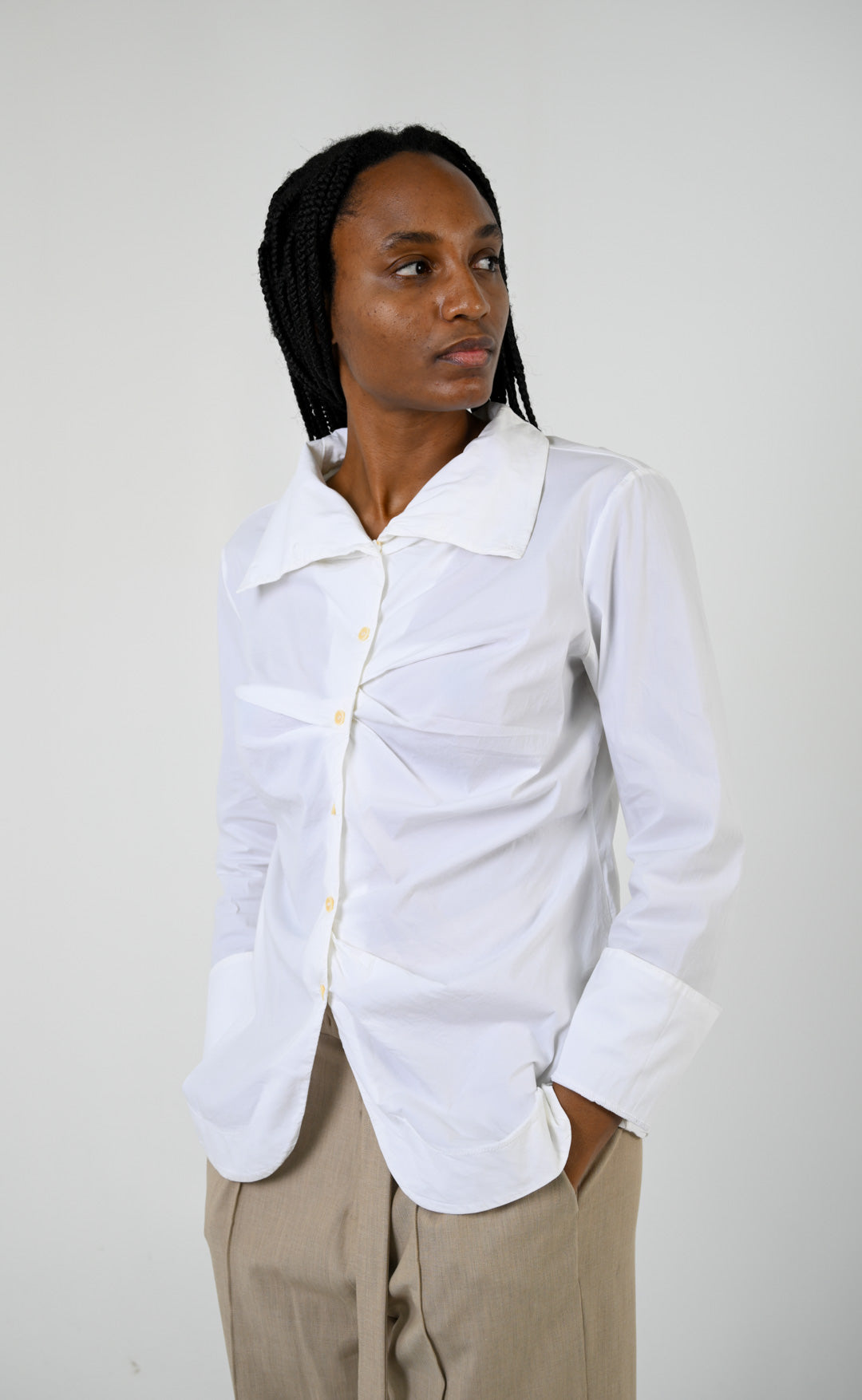 Porcelain Ruched Shirt